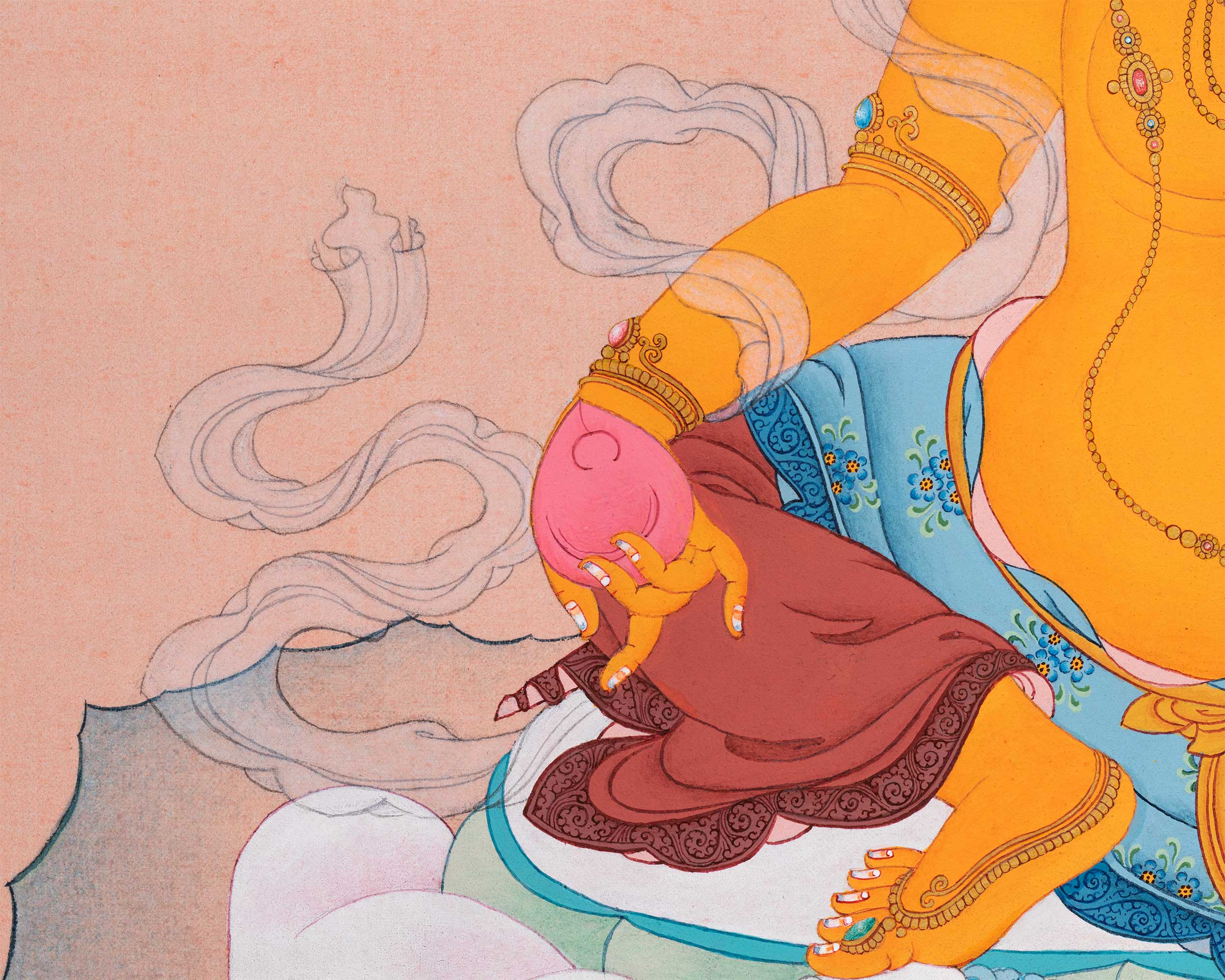 Prosperity God Jambala Thangka