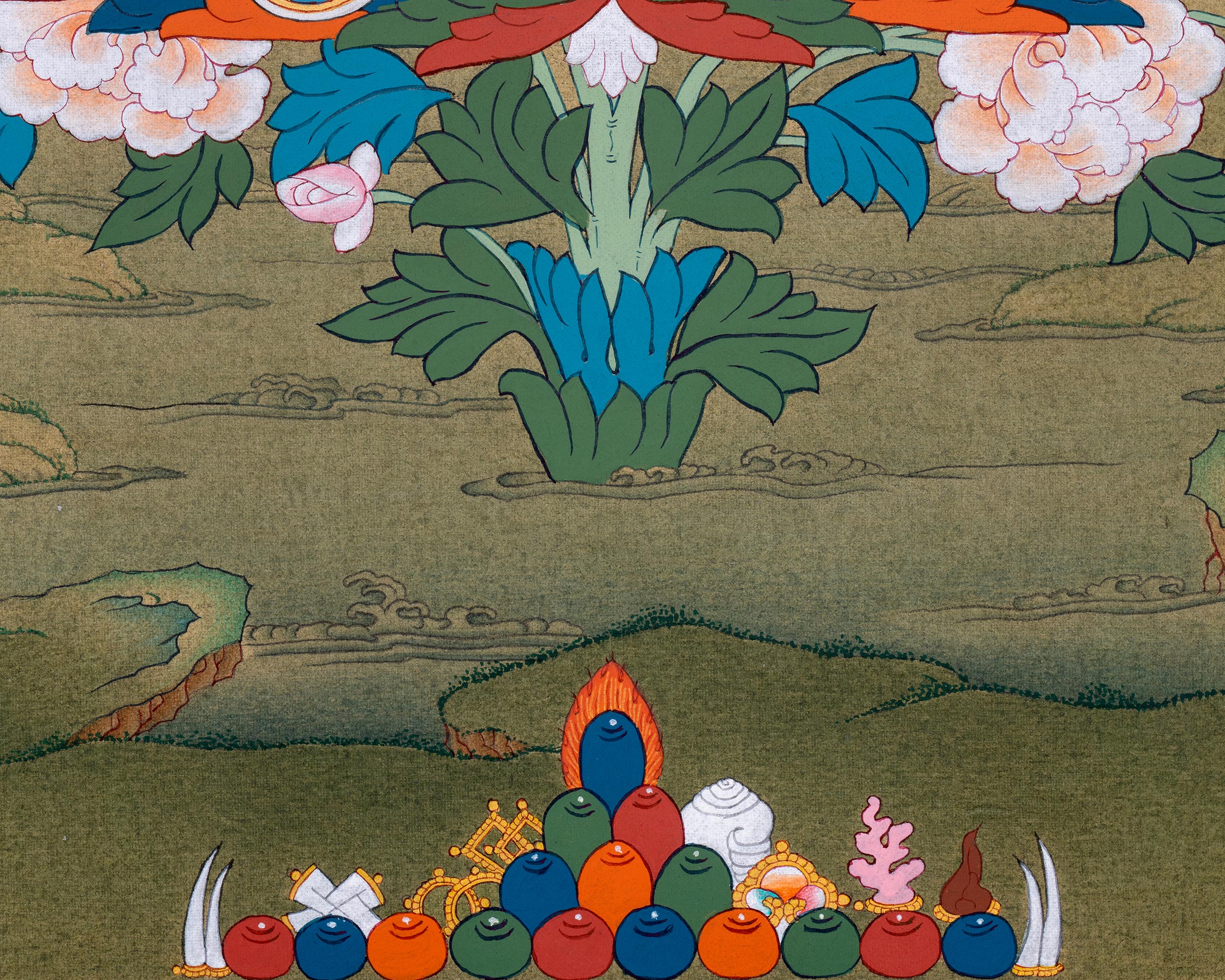 Hand painted Guru Rinpoche | Traditional Karma Gadri Art