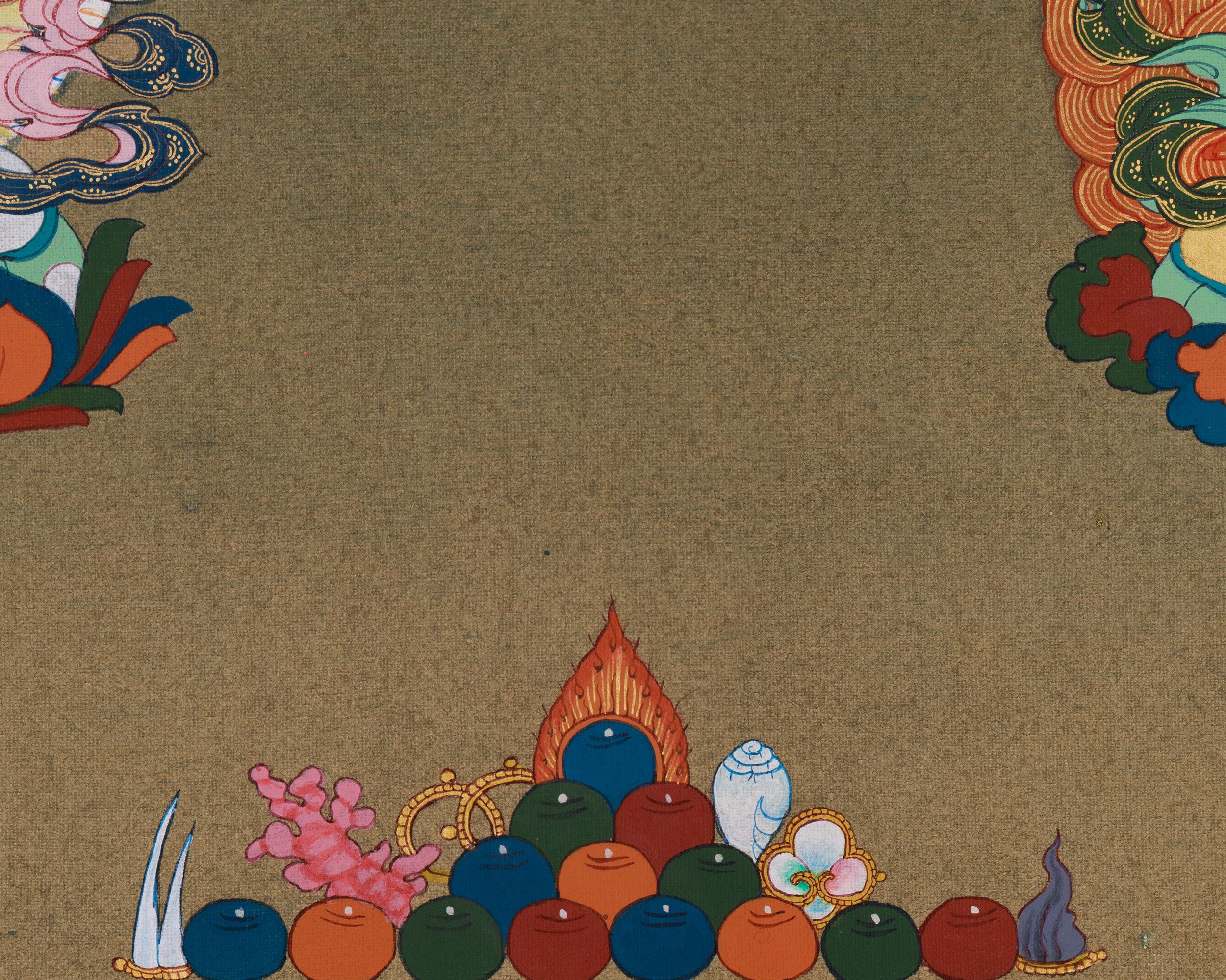 Tibetan Thangka of Wisdom Buddha Manjushri | Guardian of Knowledge and Enlightenment