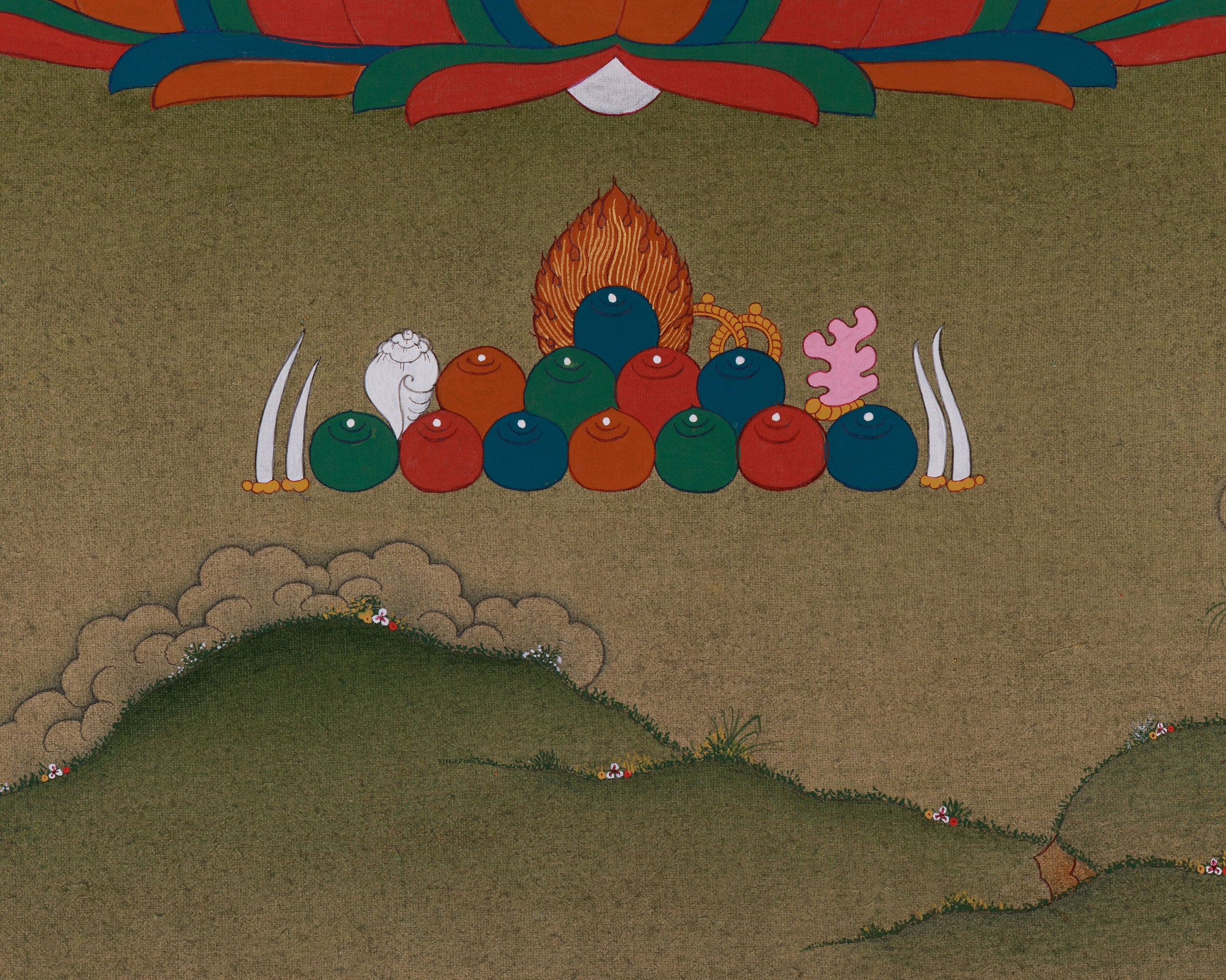 Divine Four-Armed Chenrezig Thangka | A Sacred Thangka of Compassion