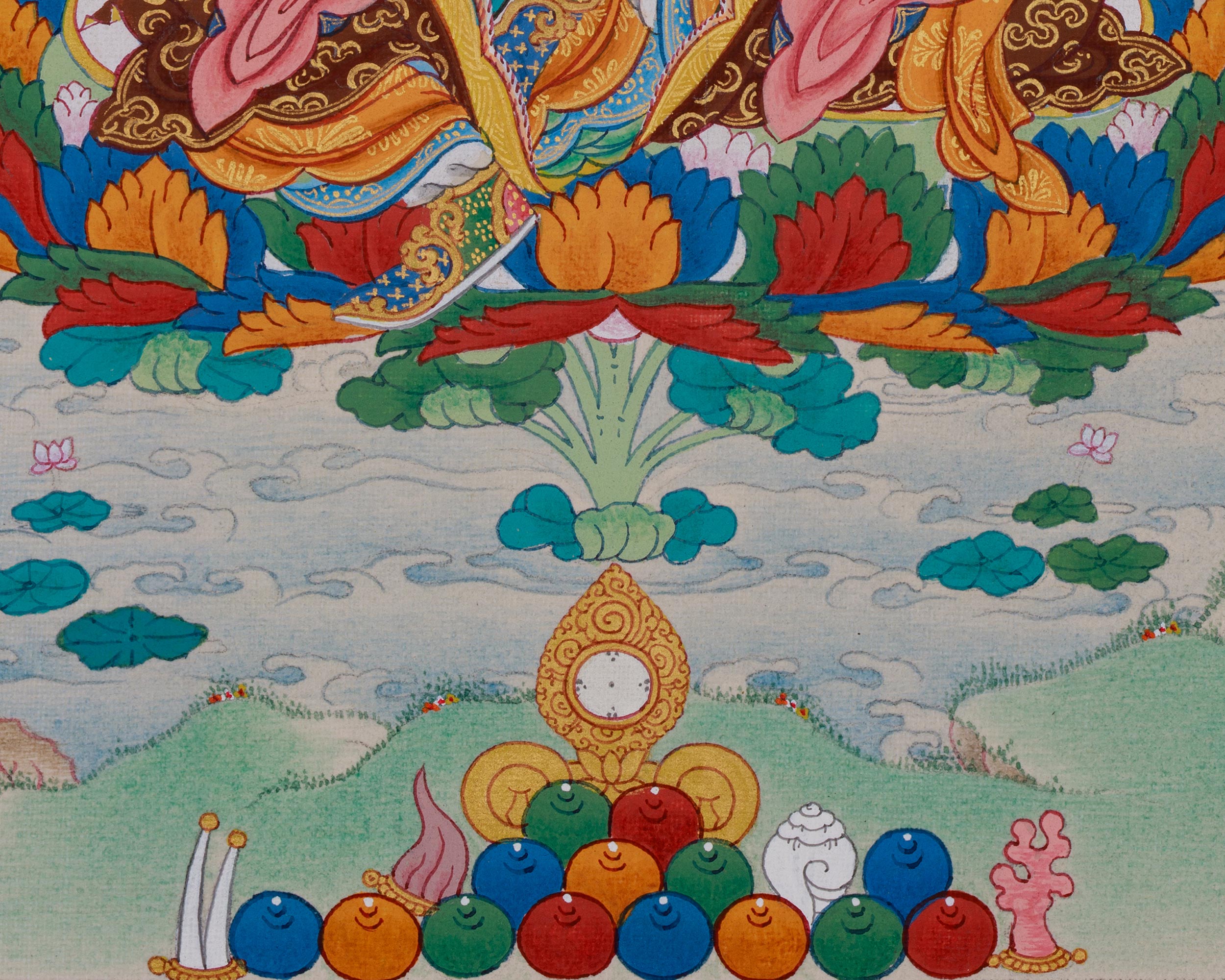 Thangka Padmasambhava | Hand-Painted Tibetan Guru Art