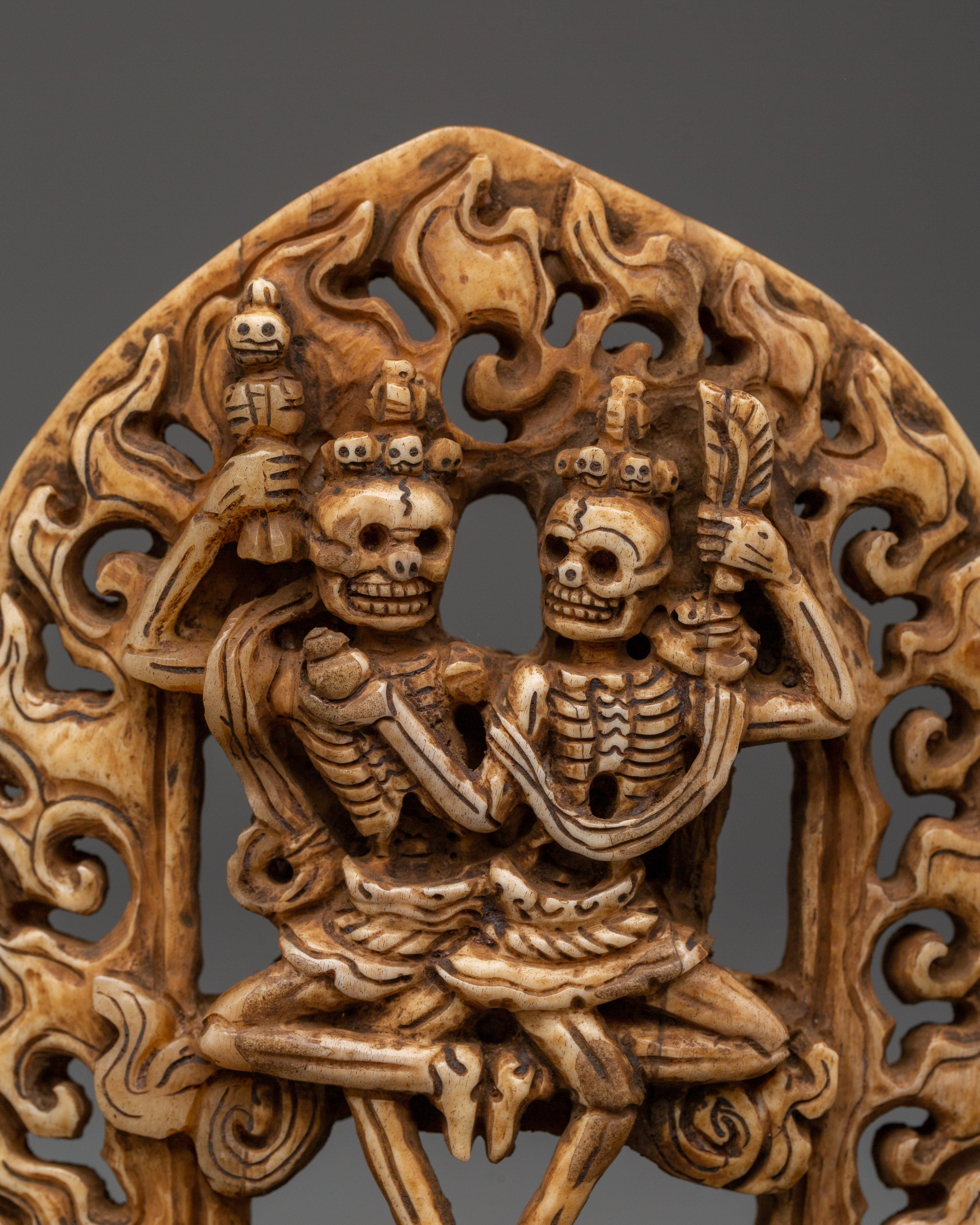 Tibetan Skeleton Deity Chitipati Statue | Symbol of Impermanence