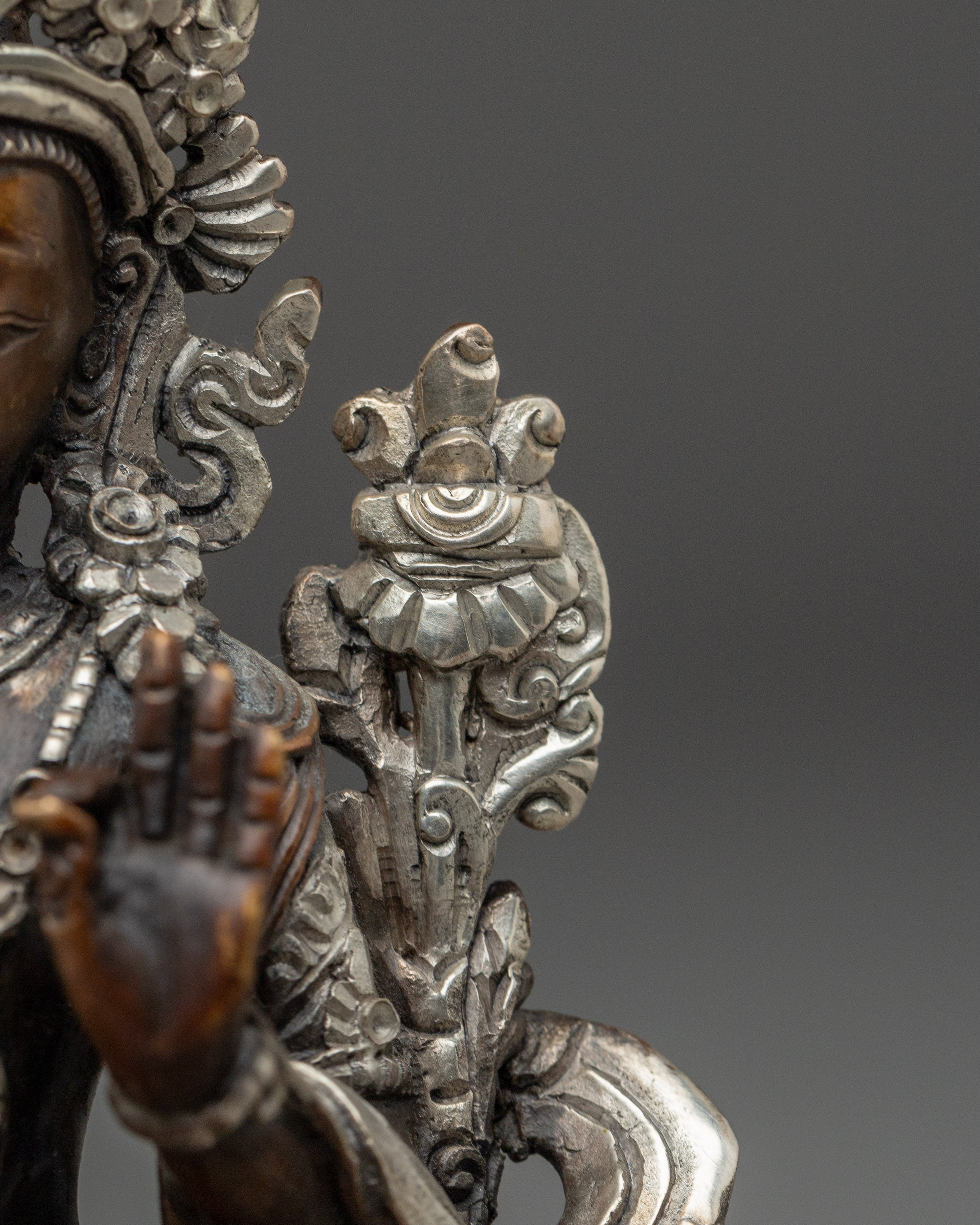 Black Oxidized Manjushri Statue | Embodiment of Wisdom