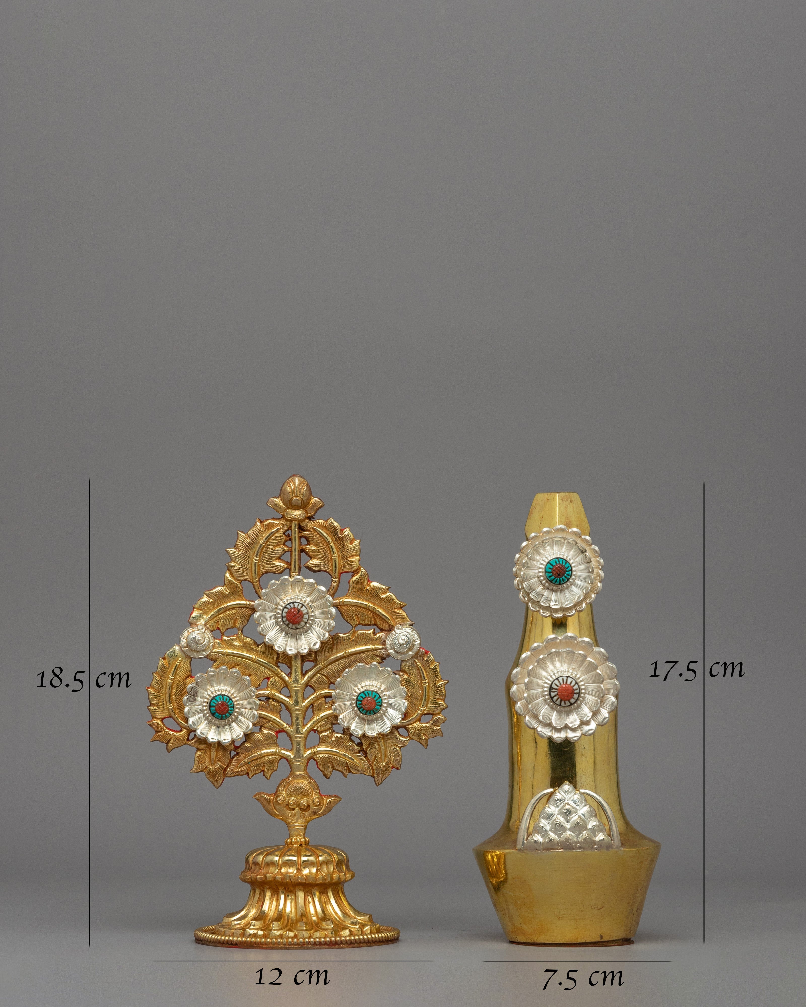 Tibetan Flower & Torma Offering Set | Buddhist Ritual Altar Decor