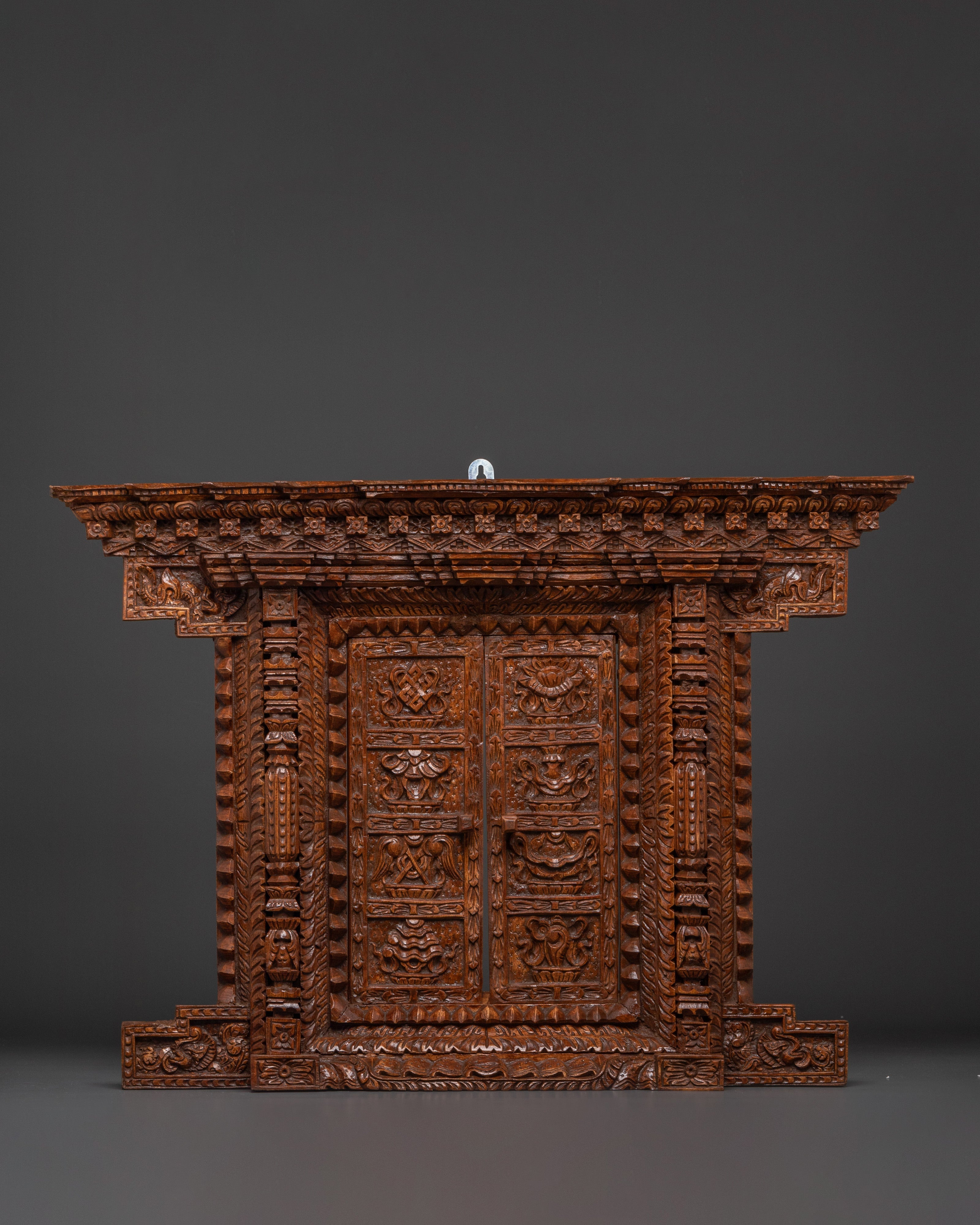 Auspicious Symbols Adina wood Wall Hanging