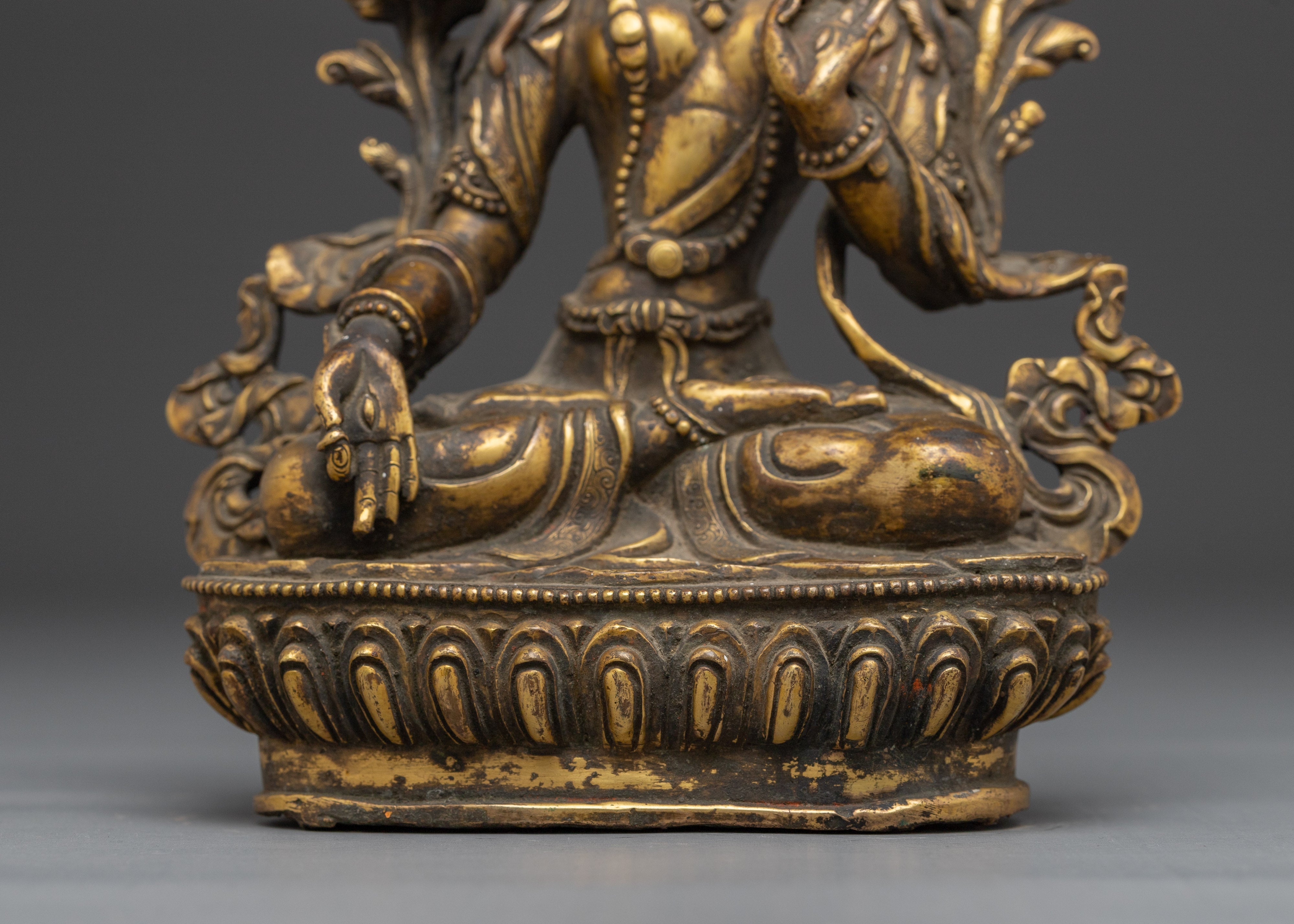 Handcrafted White Tara Figurine | Tibetan Goddess Statue