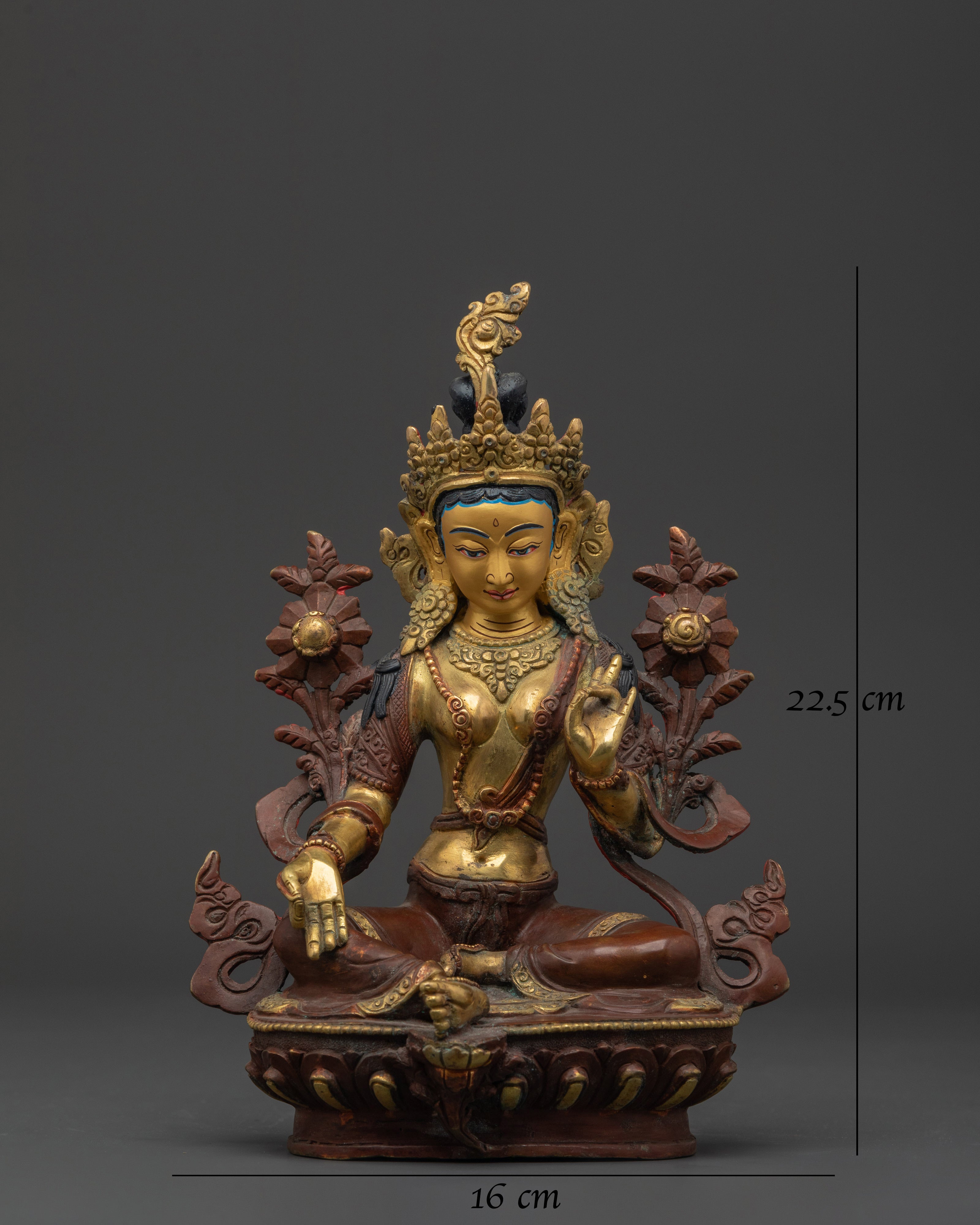 Green Tara Female Bodhisattva Statue | Tibetan Goddess of Compassion