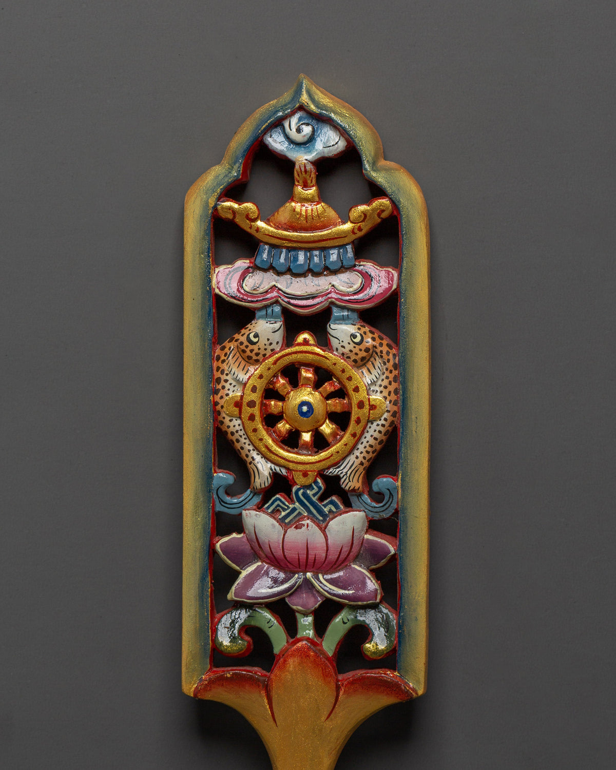 Hand-painted Buddhist Chemar Box | For Tibetan Spiritual Practices and Home Altars