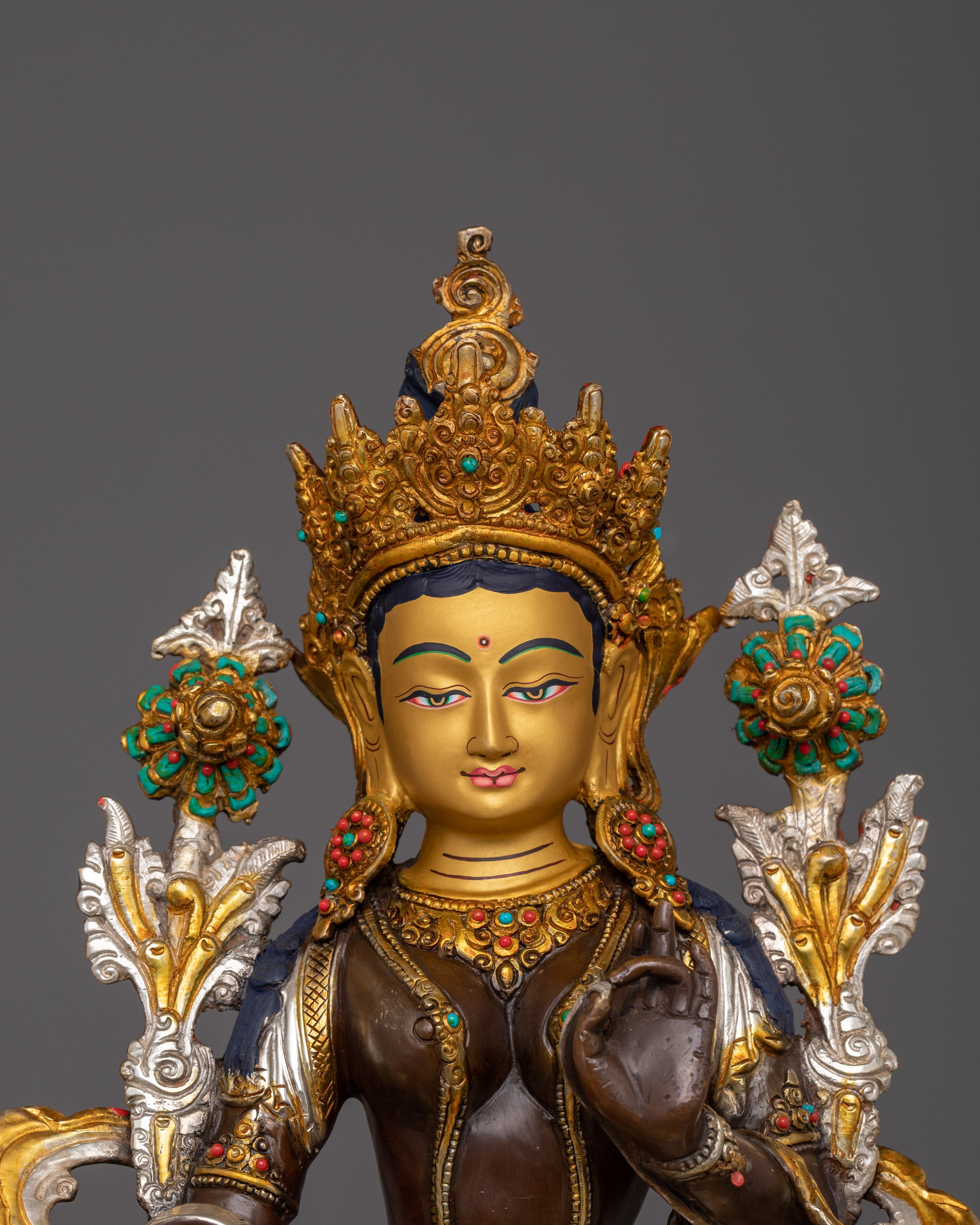 Oxidized Shyama Tara Statue | Green Tara - Swift Saviour