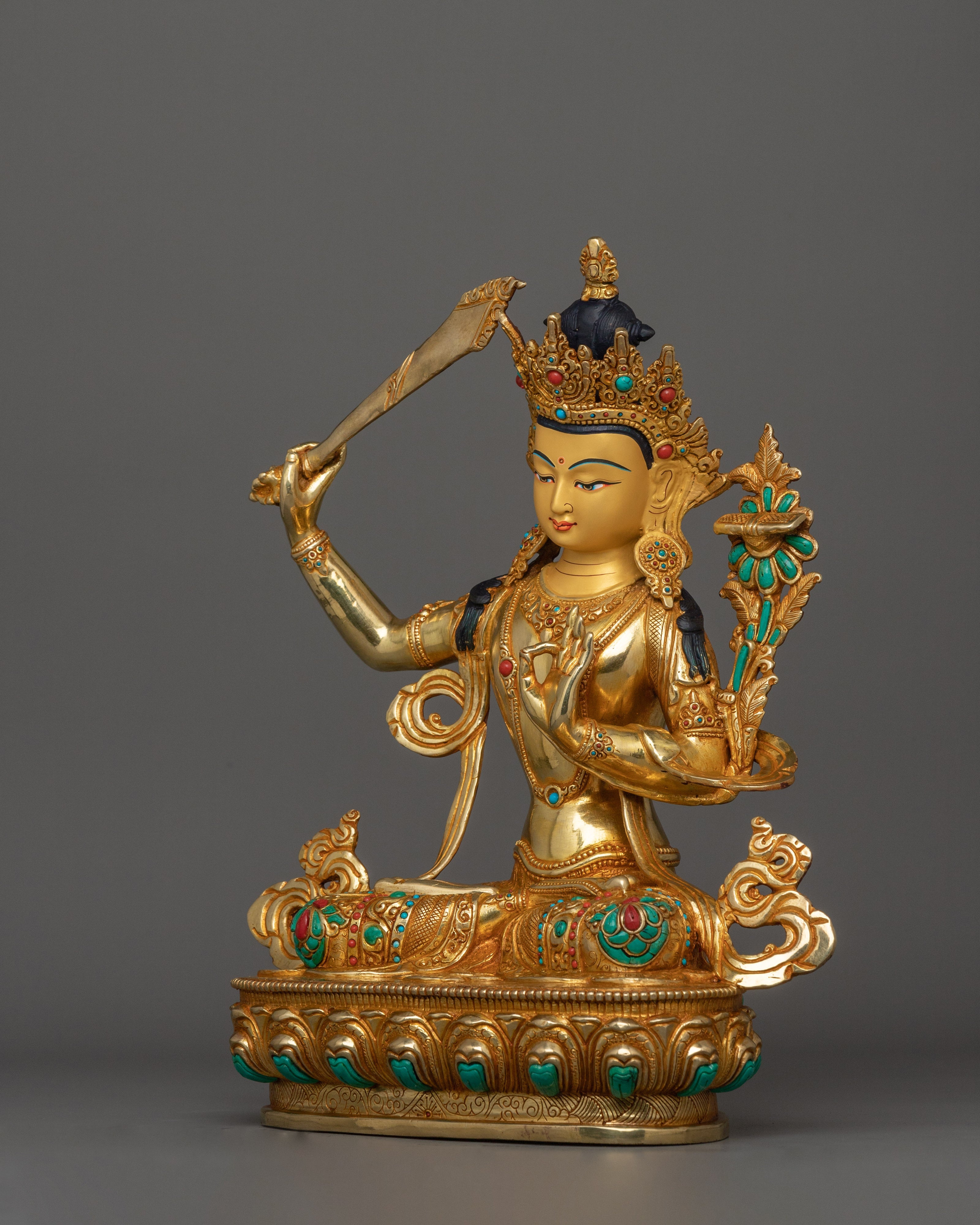 Manjushri Wisdom Bodhisattva Statue | Embodiment of Divine Wisdom