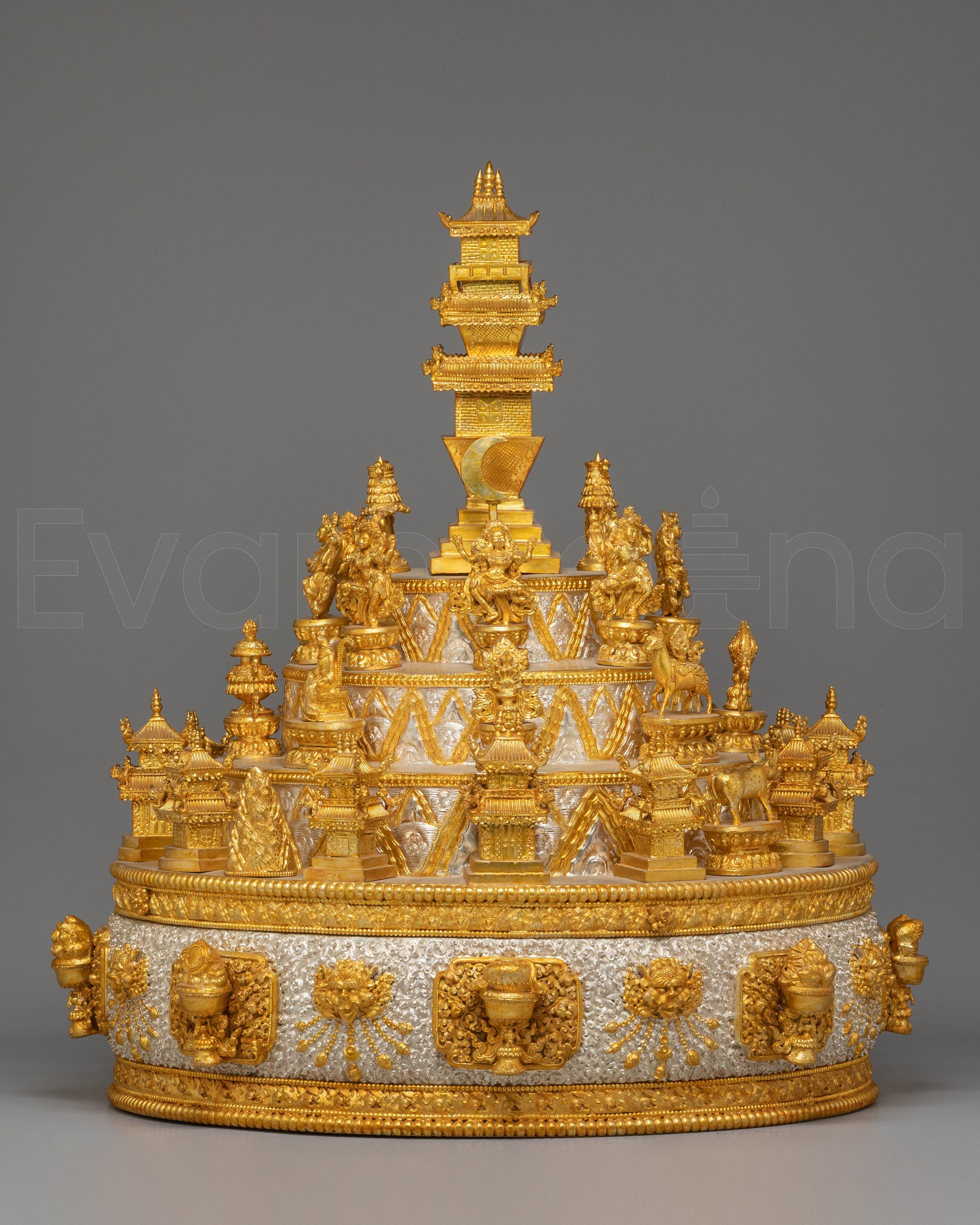 Handmade Electro Gold Plated Mandala for Rituals