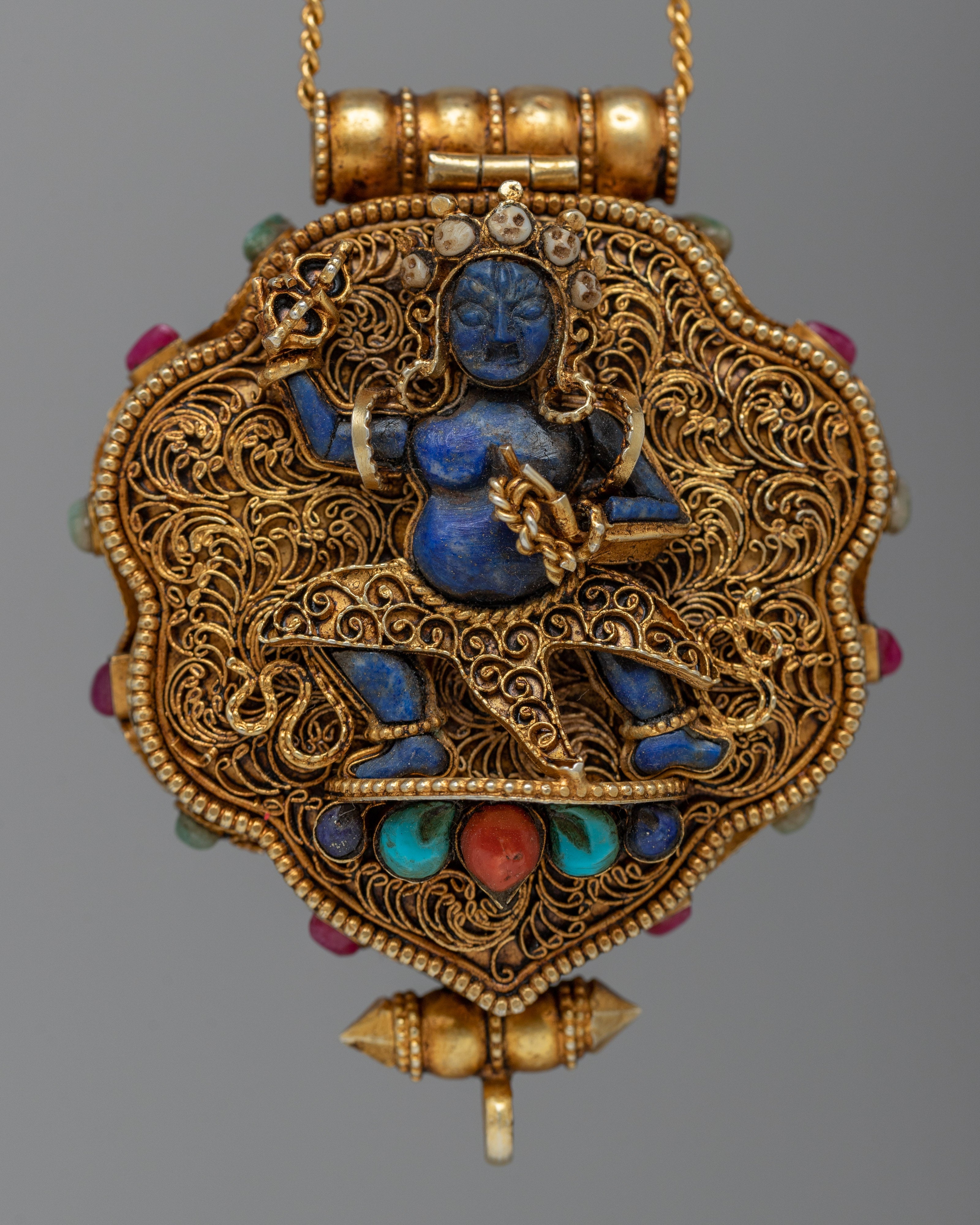 Silver Ghau Box Locket | Symbol of Devotion and Spiritual Protection