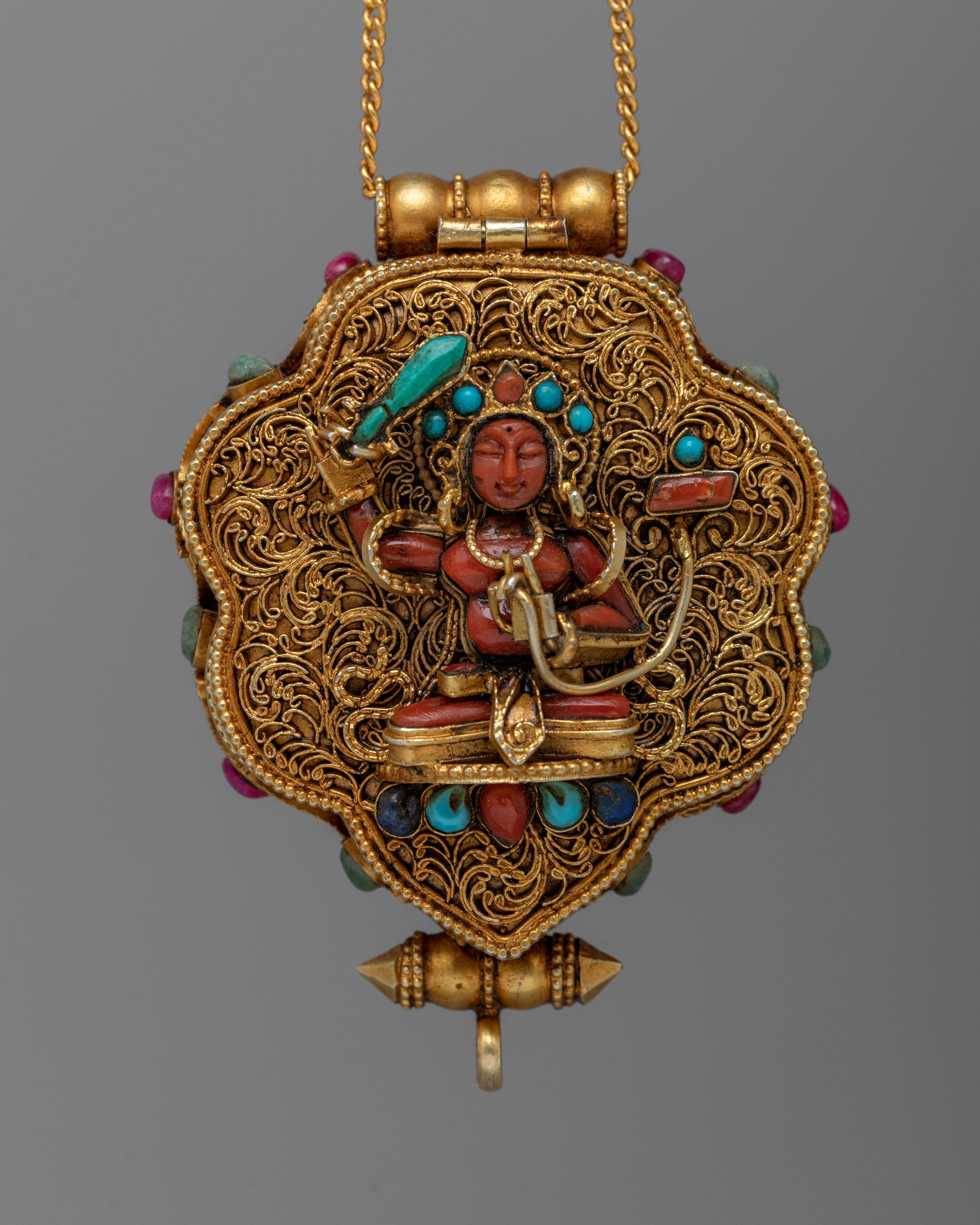 Manjushri Ghau Box Locket | Sacred Talisman for Spiritual Insight