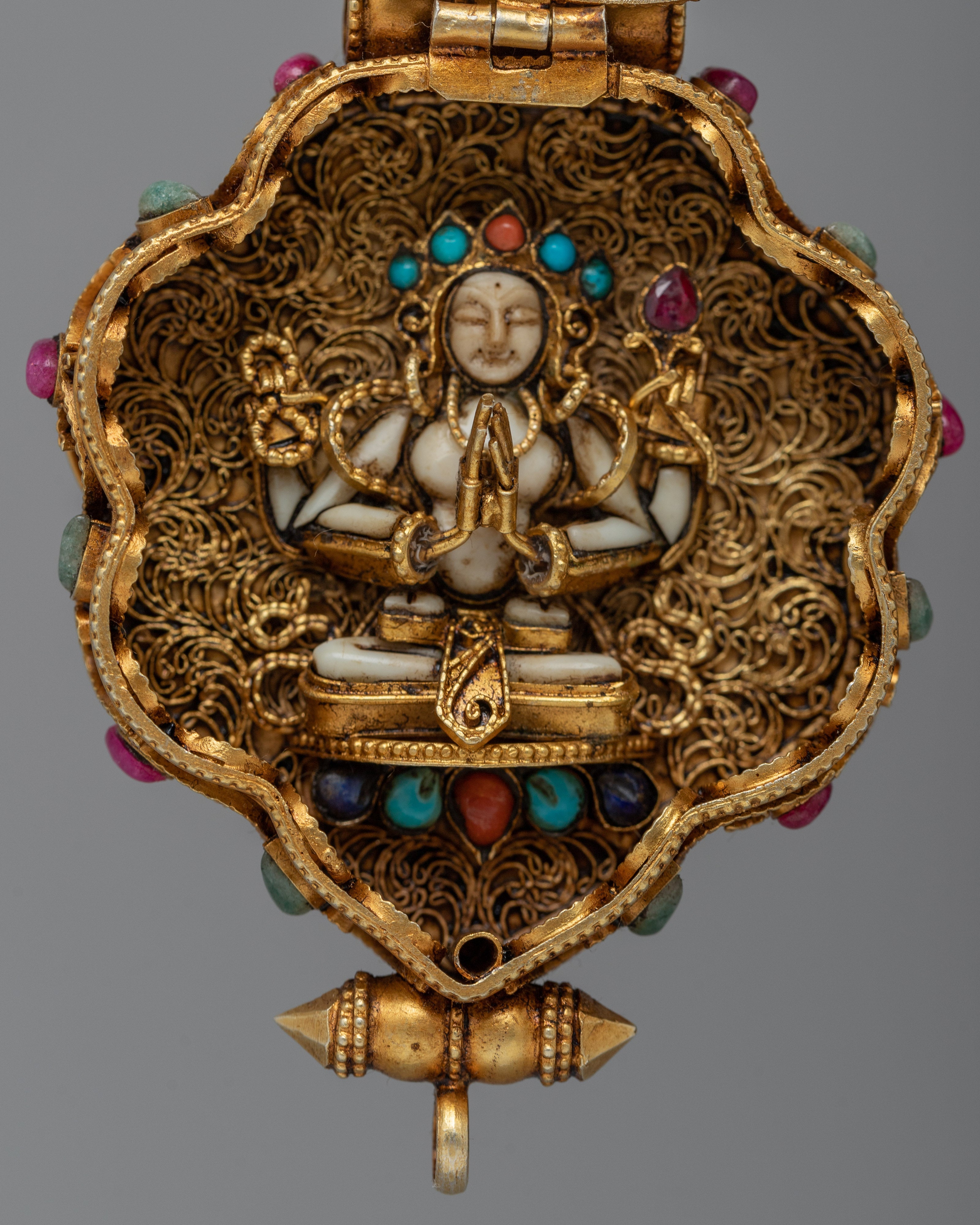 Manjushri Ghau Box Locket | Sacred Talisman for Spiritual Insight