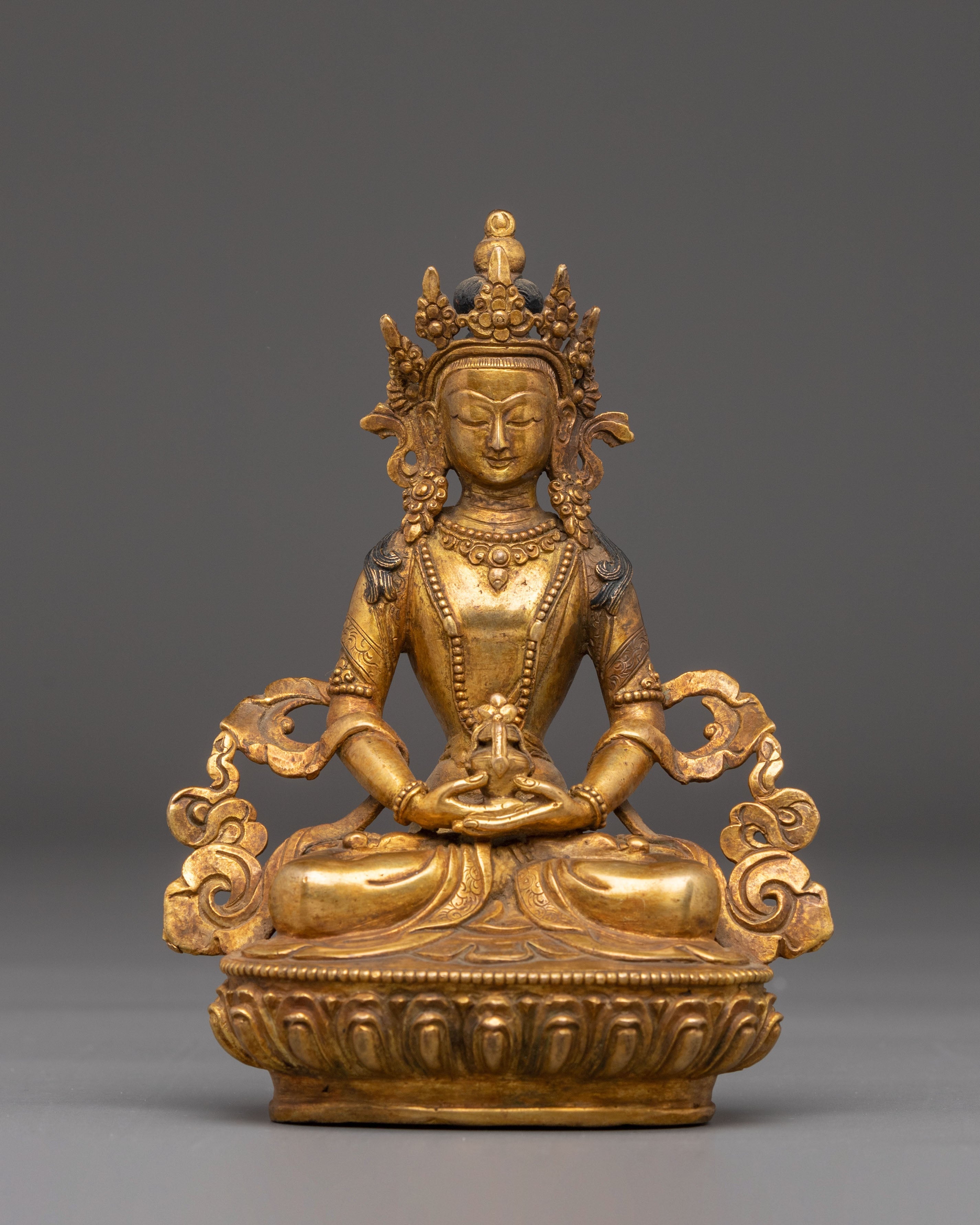 Amitayus Statue with Antique Finish