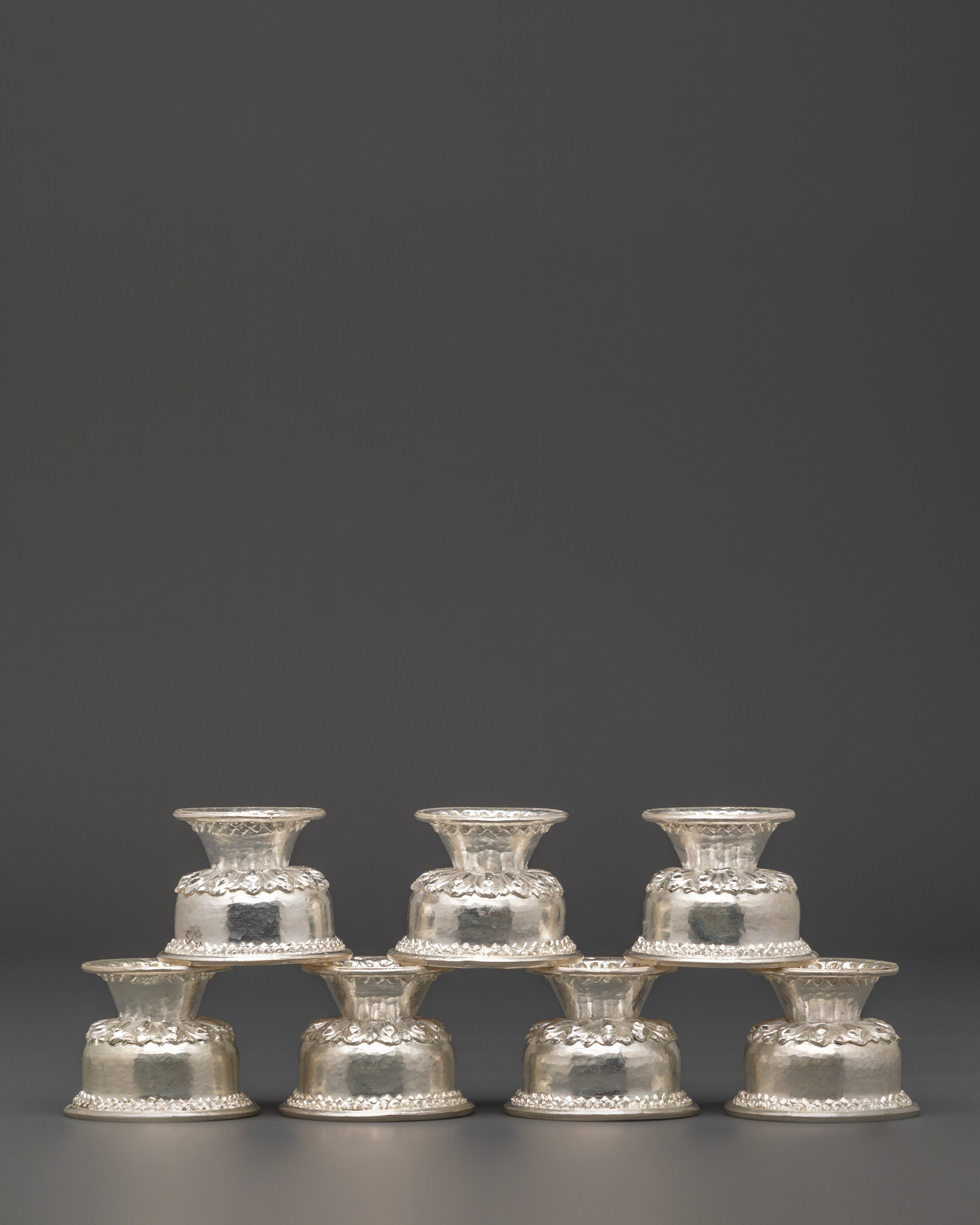 Handcrafted Silver Plated Offering Bowl Set