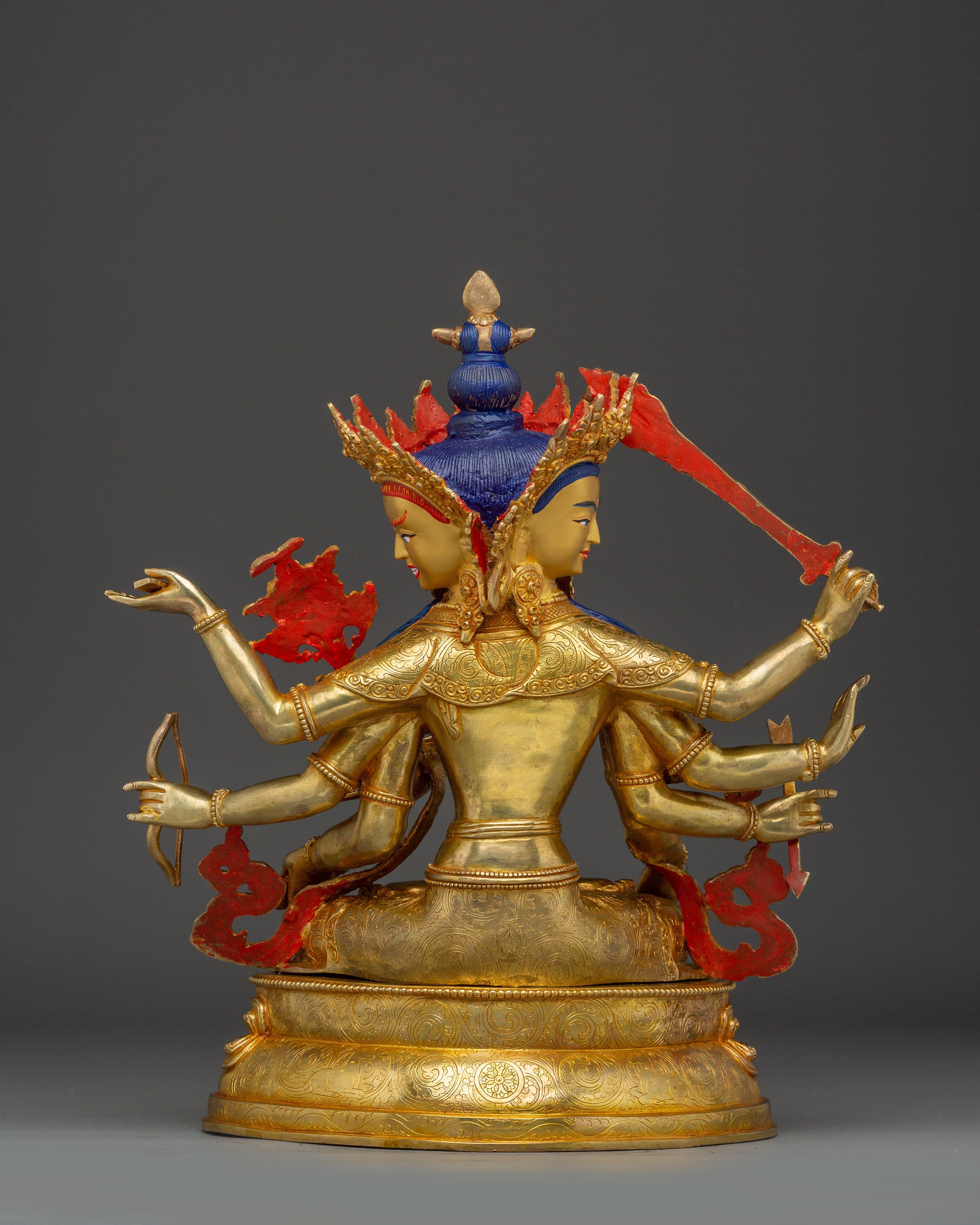 Maha Manjushri Golden Statue | Bodhisattva of Supreme Wisdom