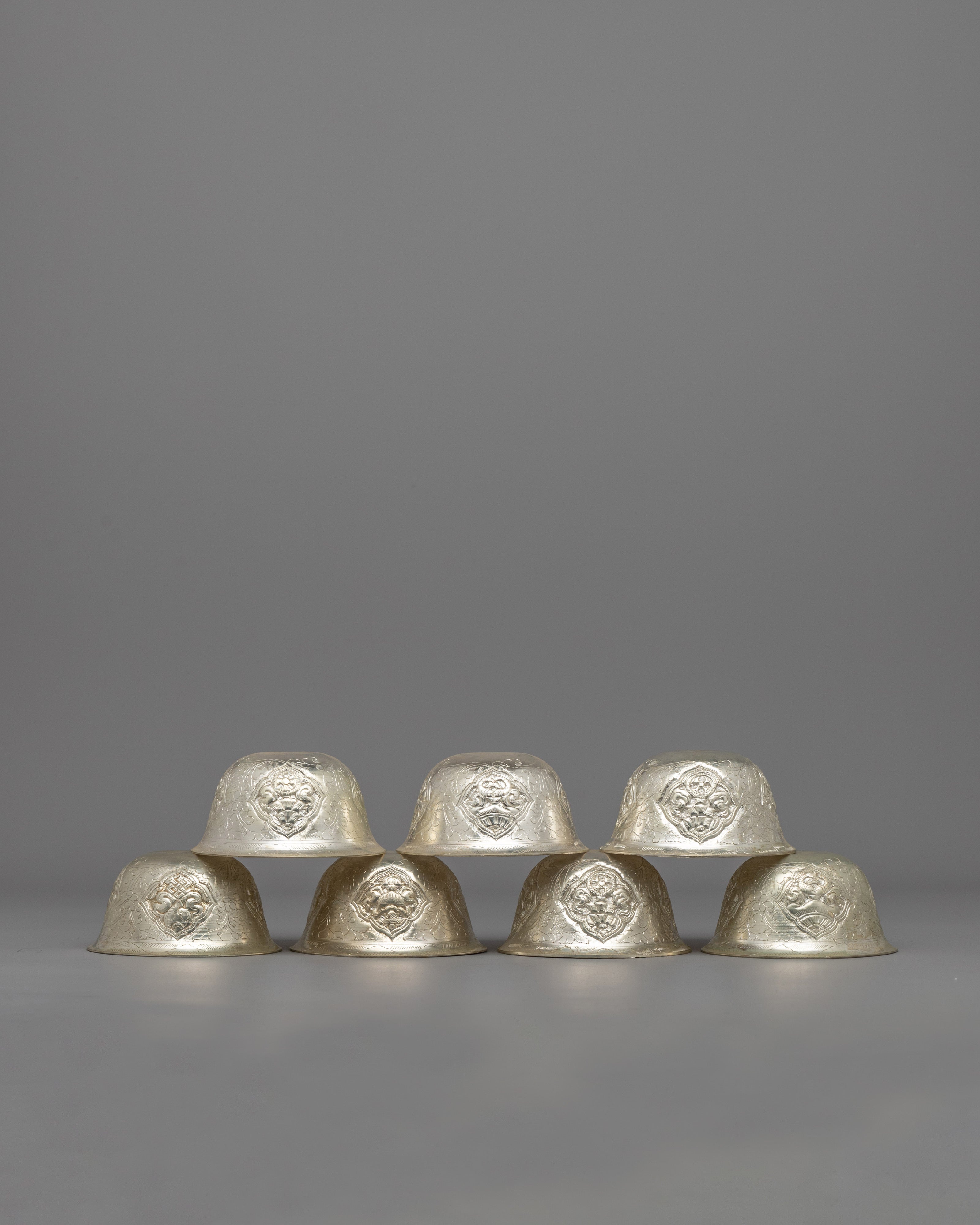 Silver-Plated Water Offering Bowls