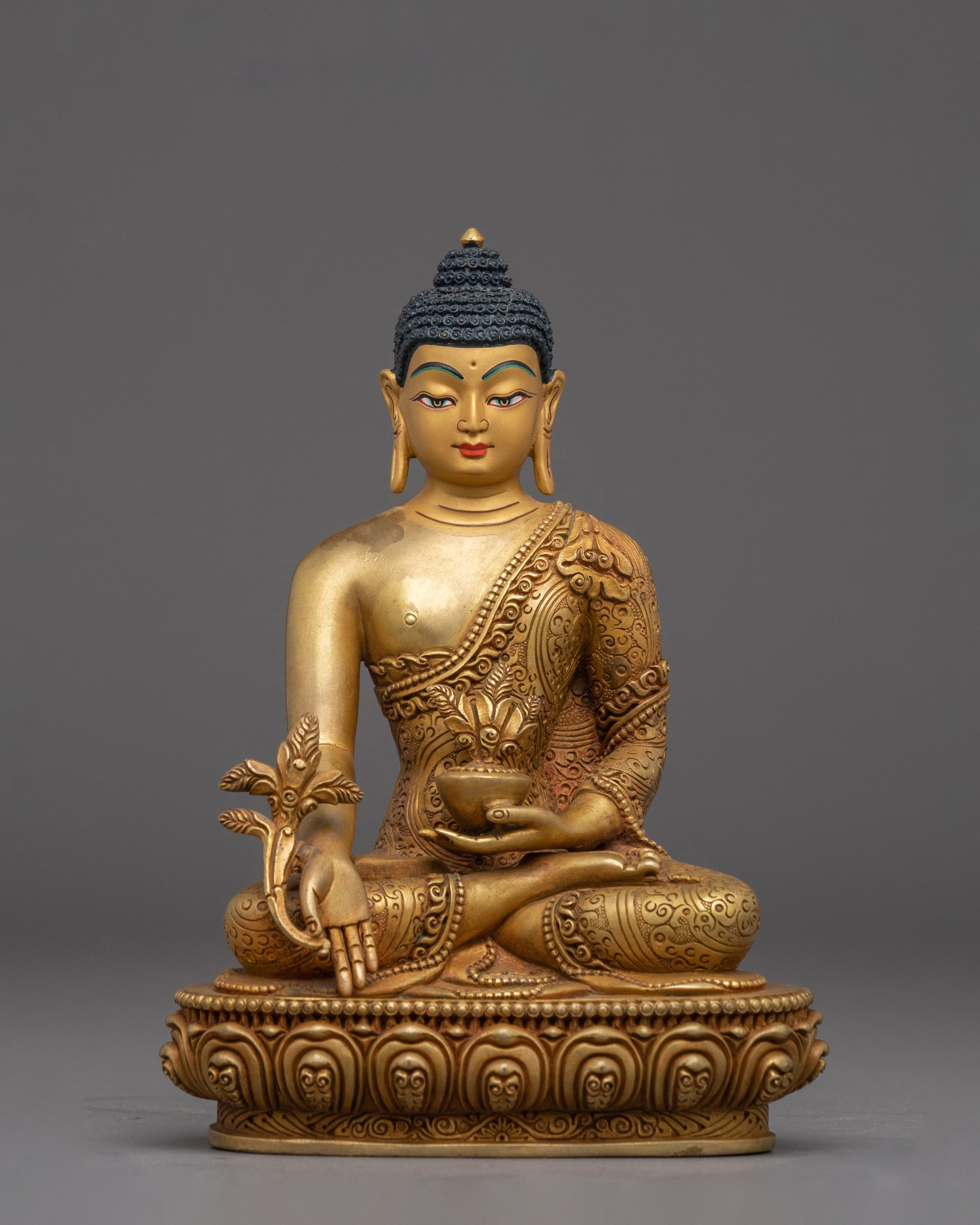 Copper Supreme Healer Medicine Buddha Statue | Powerful Tibetan Sculpture for Wellness