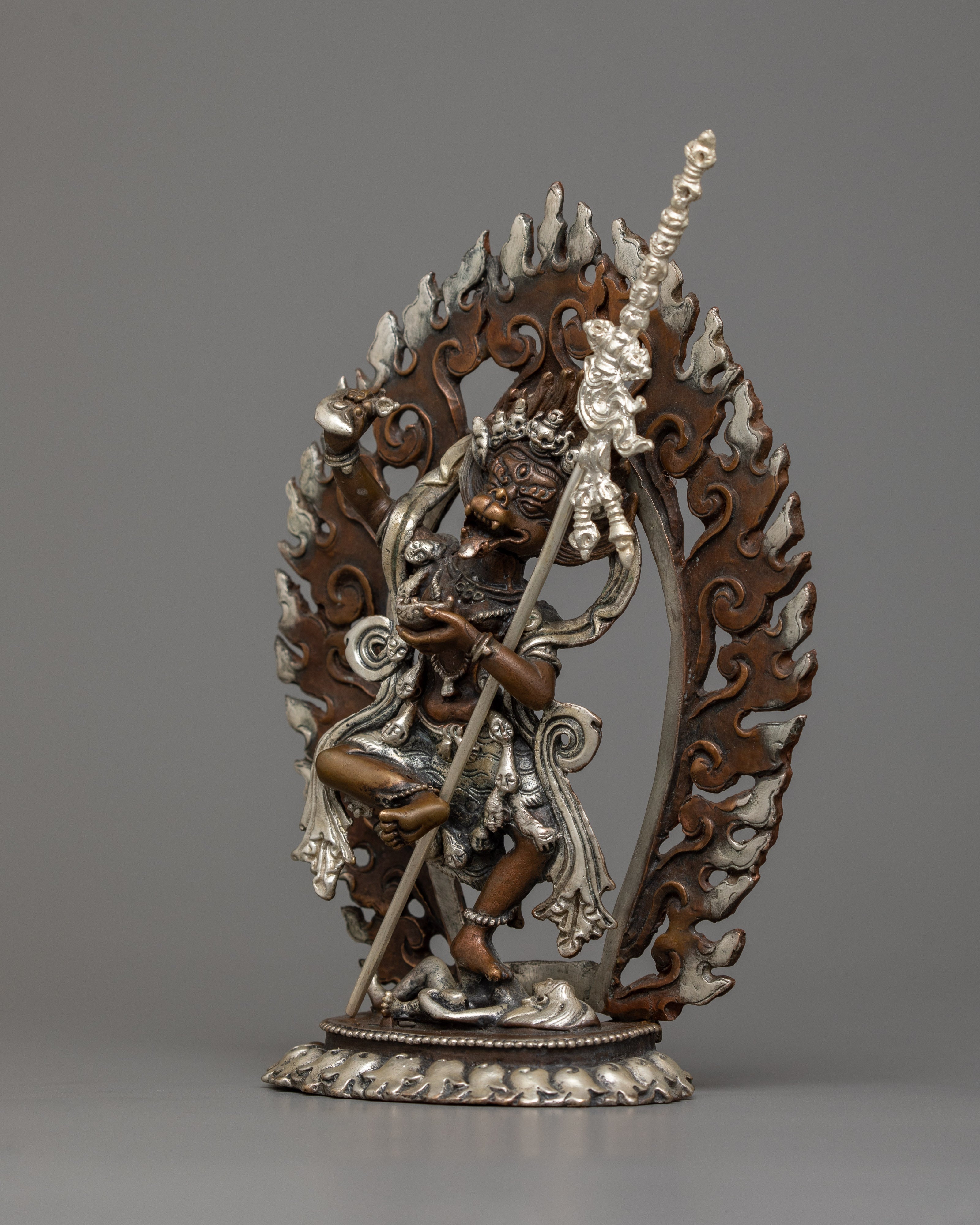 Machine Made Dakini Lion Head Statue | Symbol of Fierce Protection and Power