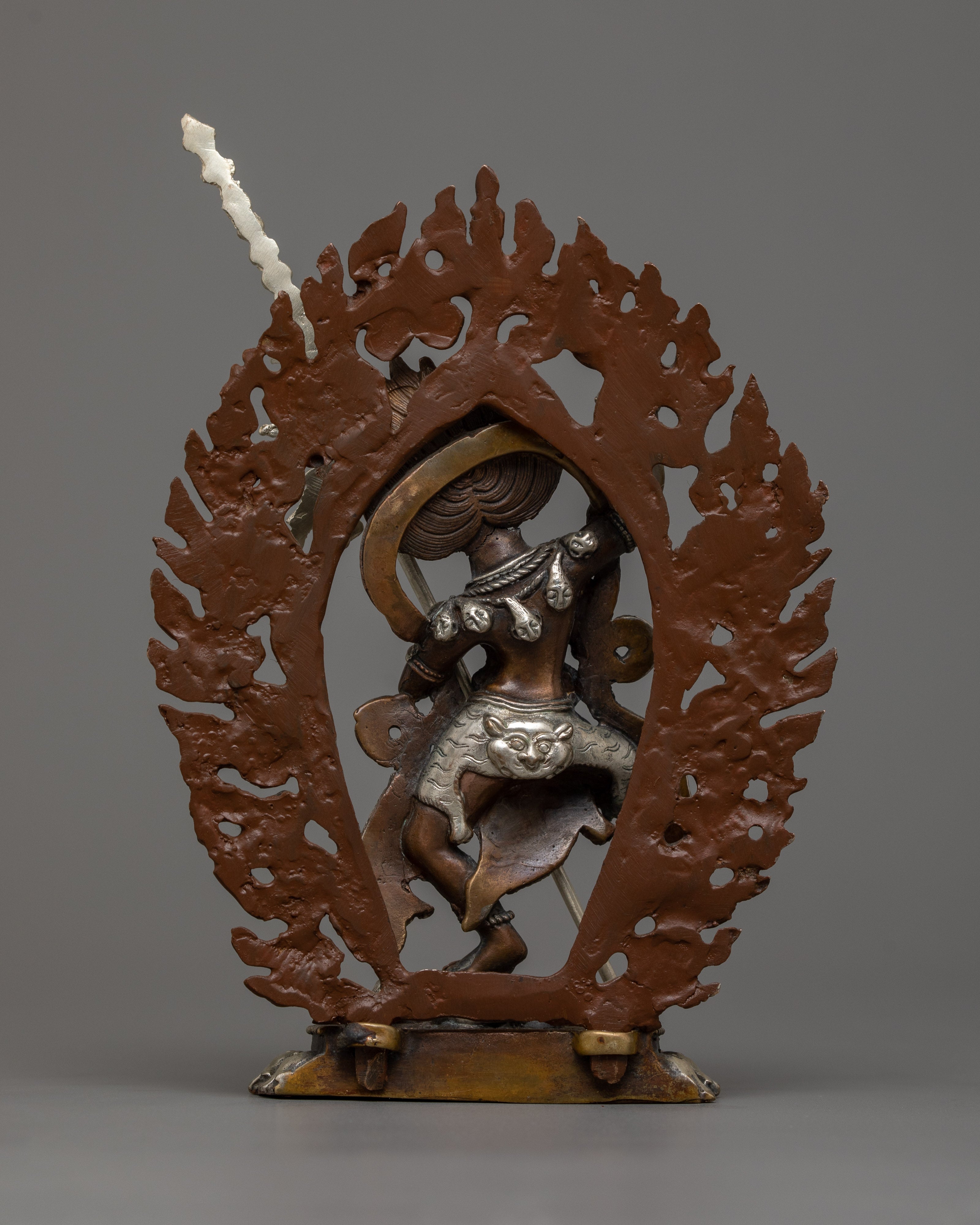 Machine Made Dakini Lion Head Statue | Symbol of Fierce Protection and Power