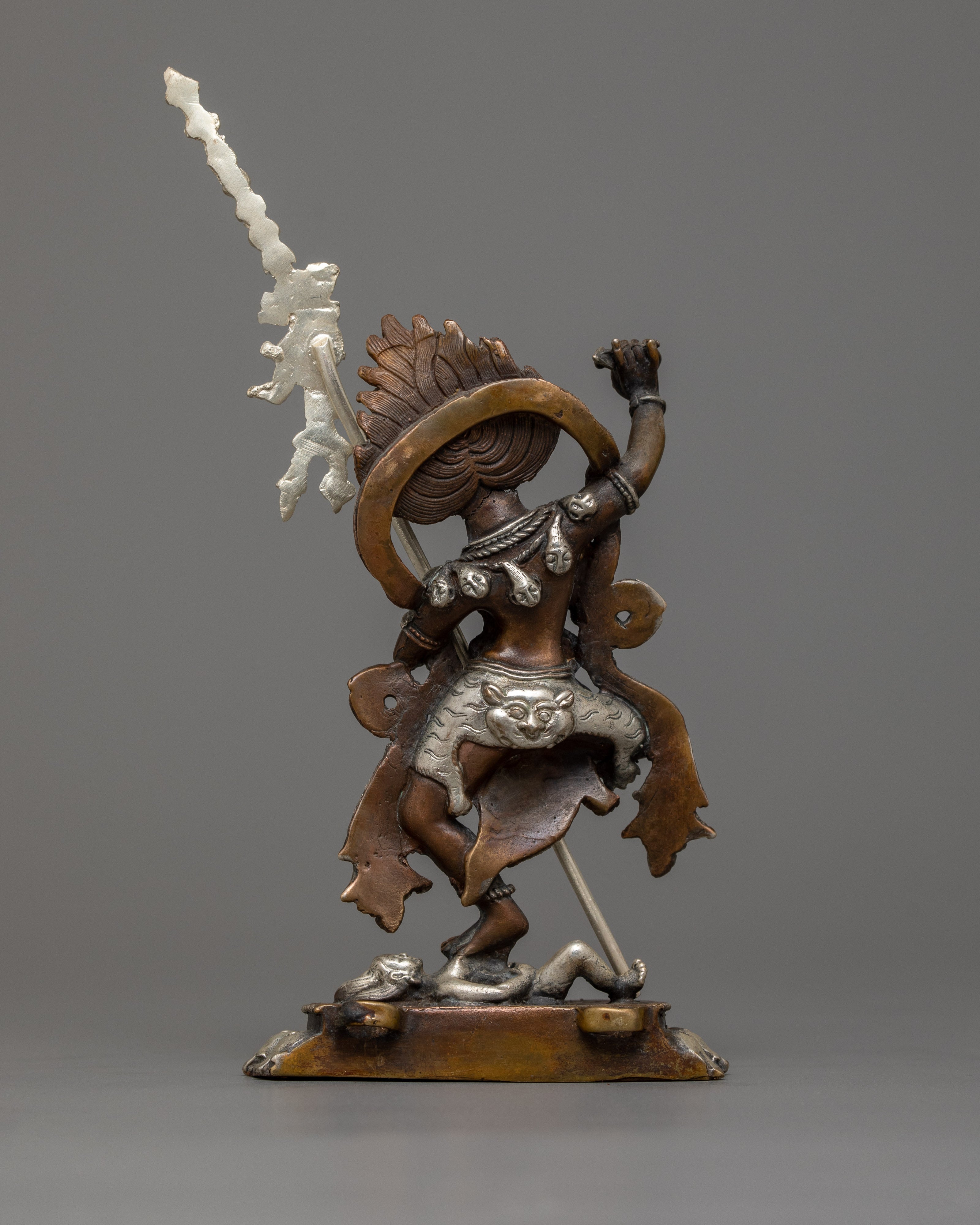 Machine Made Dakini Lion Head Statue | Symbol of Fierce Protection and Power