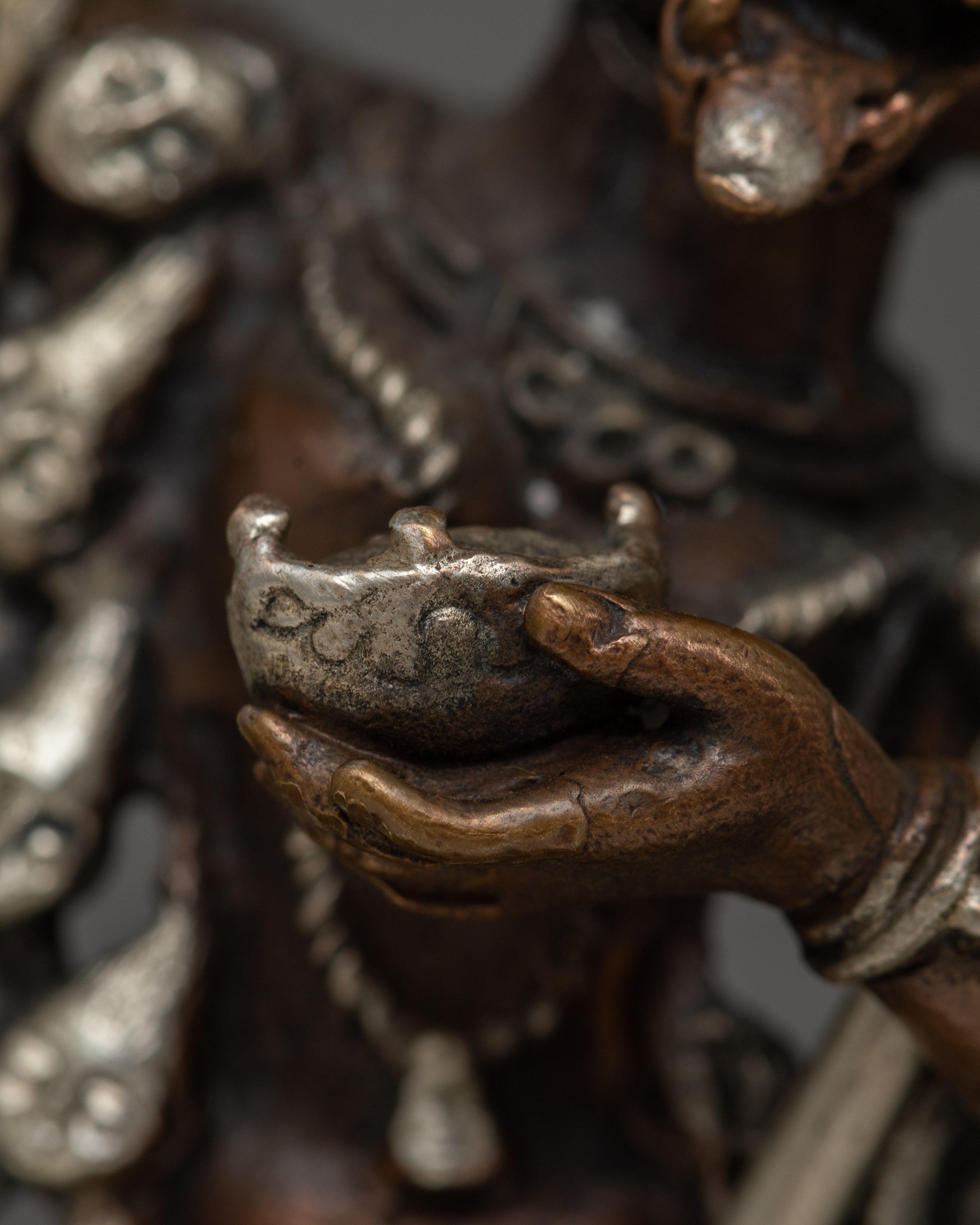 Machine Made Dakini Lion Head Statue | Symbol of Fierce Protection and Power