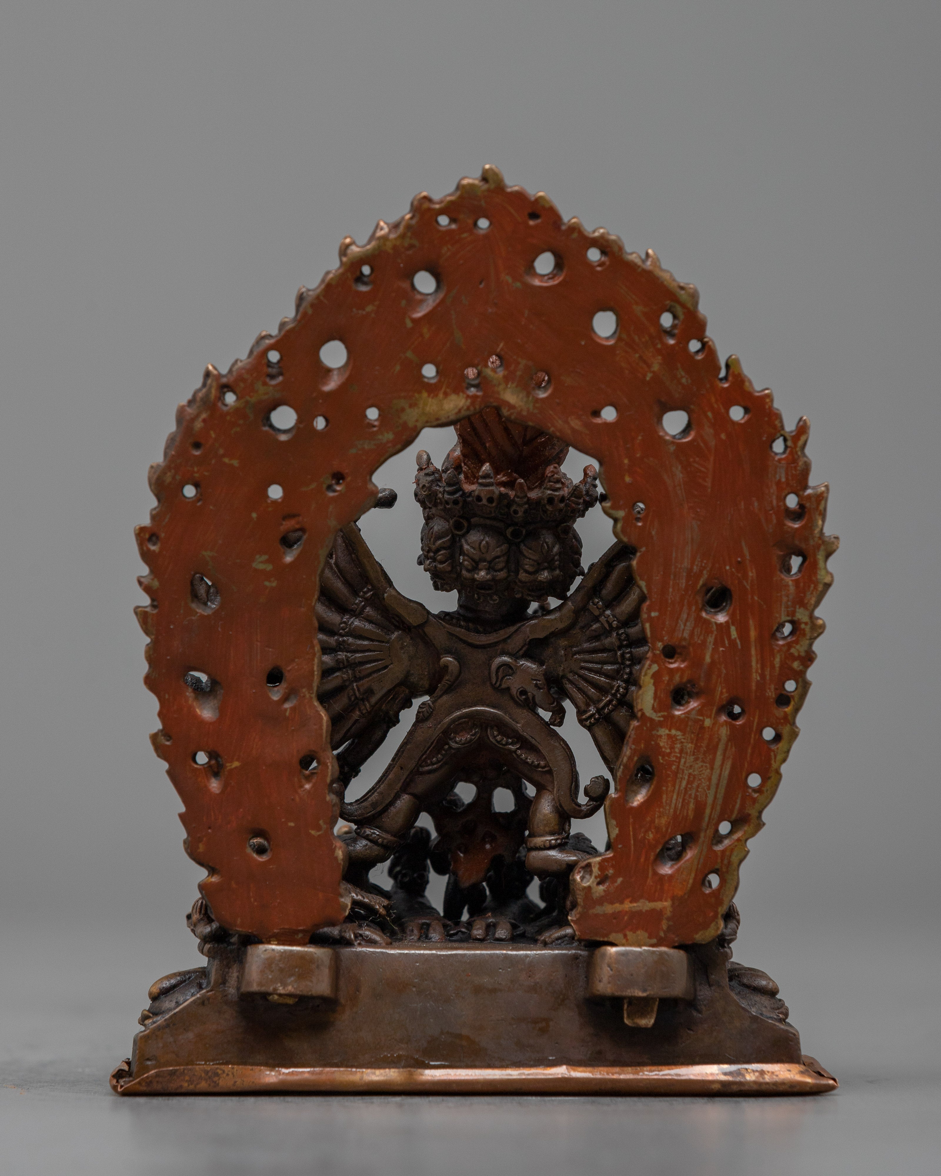 Machine Made Yamantaka With Consort Statue | Depiction of Powerful Buddhist Deity in Union