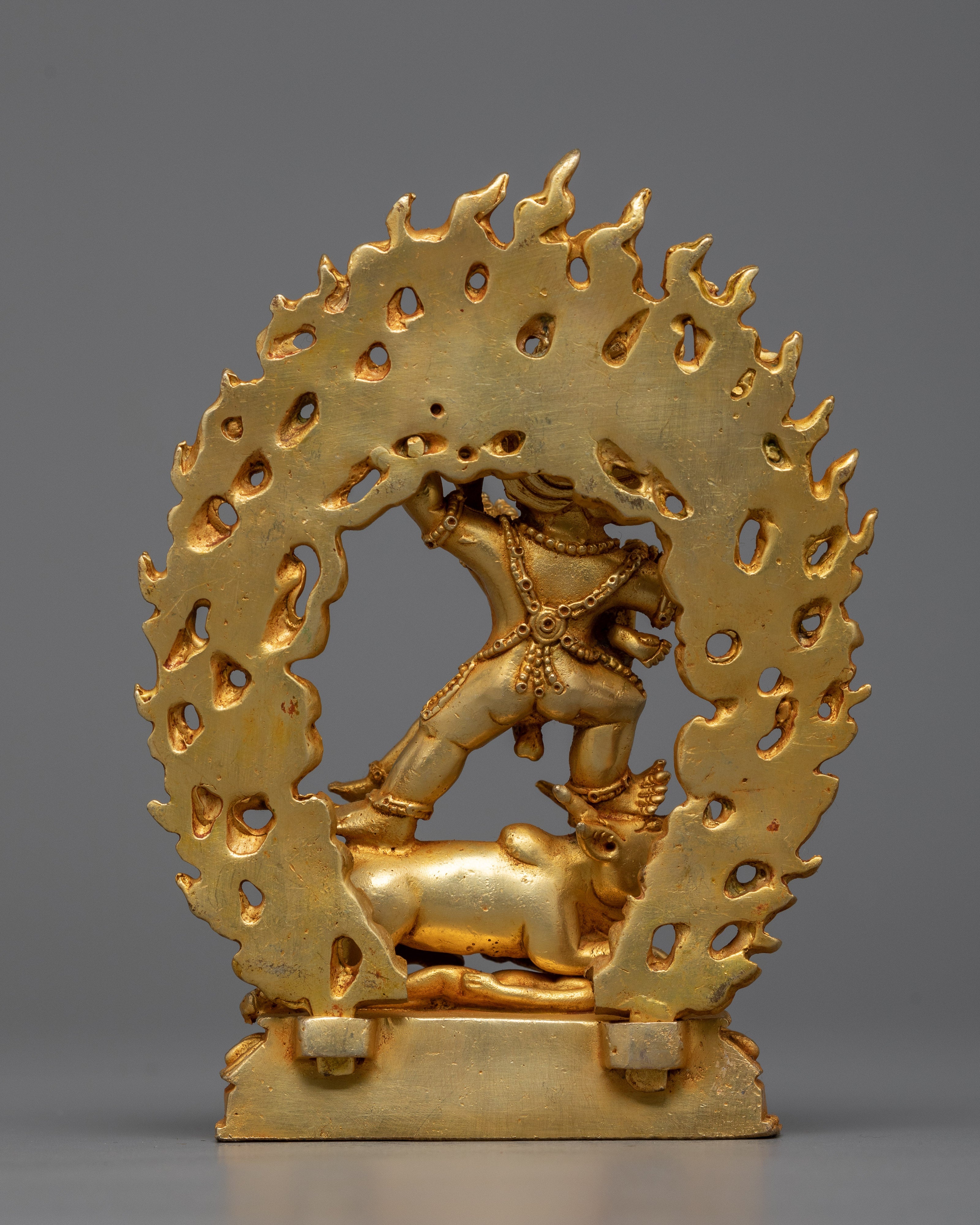 Gold Machine Made Yamantaka Statue | Symbolizing Wisdom and Compassion in Buddhist Tradition