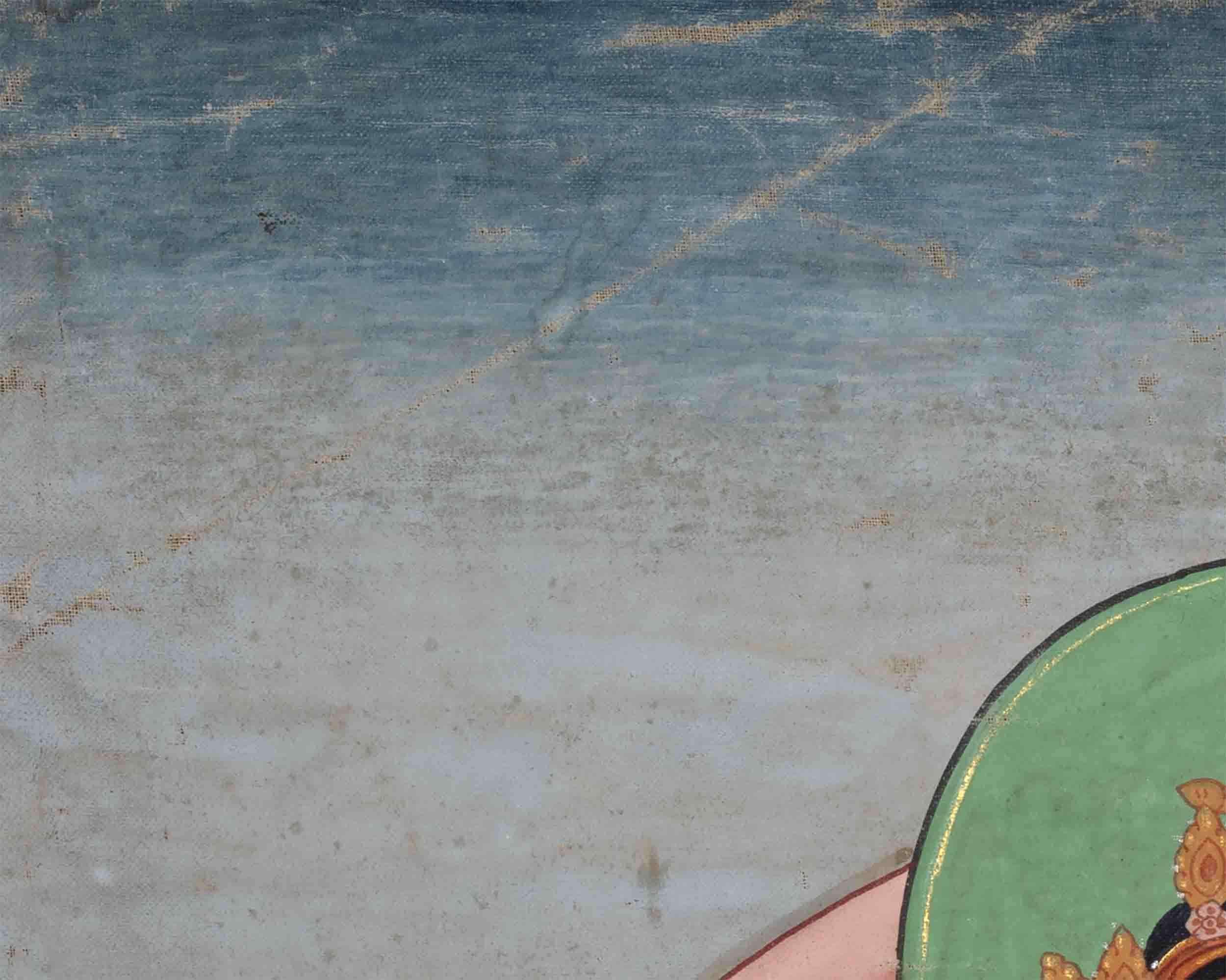 Vintage Amitayus Buddha With Soft Colors | Original Hand-Painted Tibetan Thangka Painting