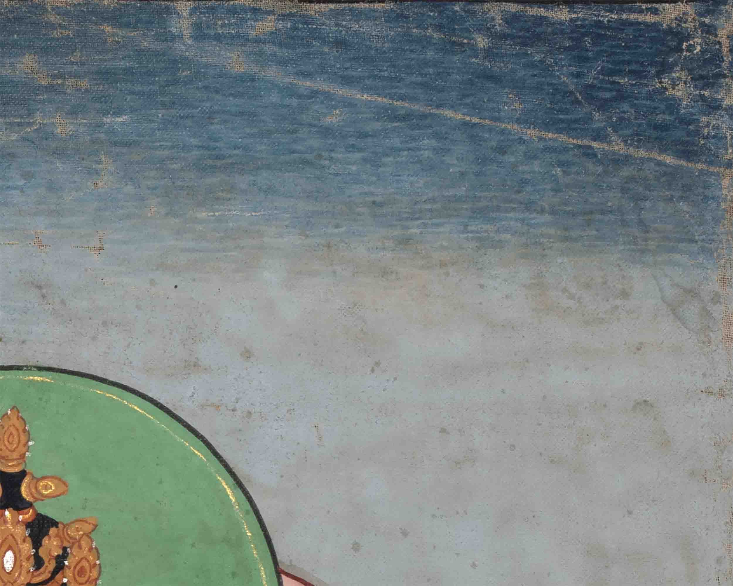 Vintage Amitayus Buddha With Soft Colors | Original Hand-Painted Tibetan Thangka Painting