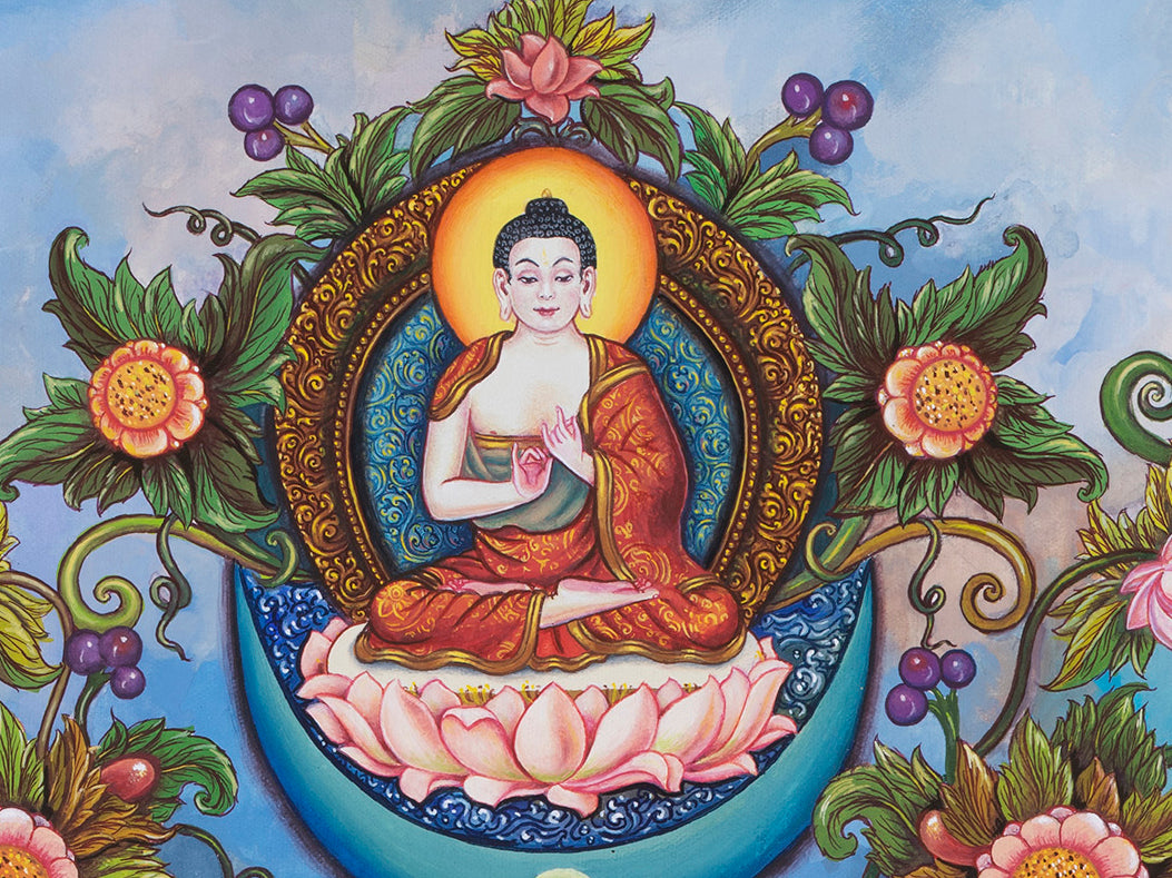 White Tara Thangka Print | Healing Goddess Art For Spiritual Serenity and Compassion