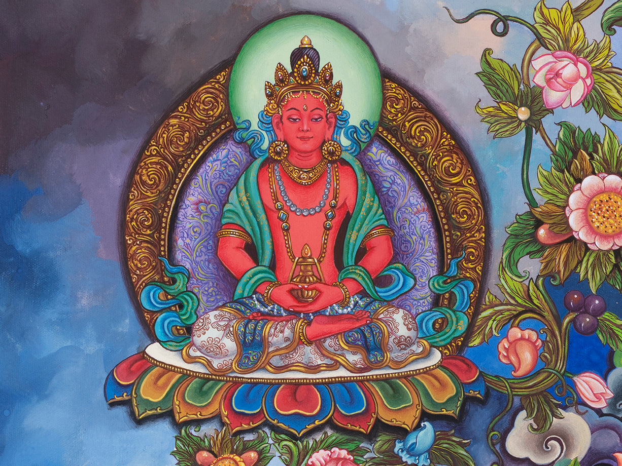 White Tara Thangka Print | Healing Goddess Art For Spiritual Serenity and Compassion