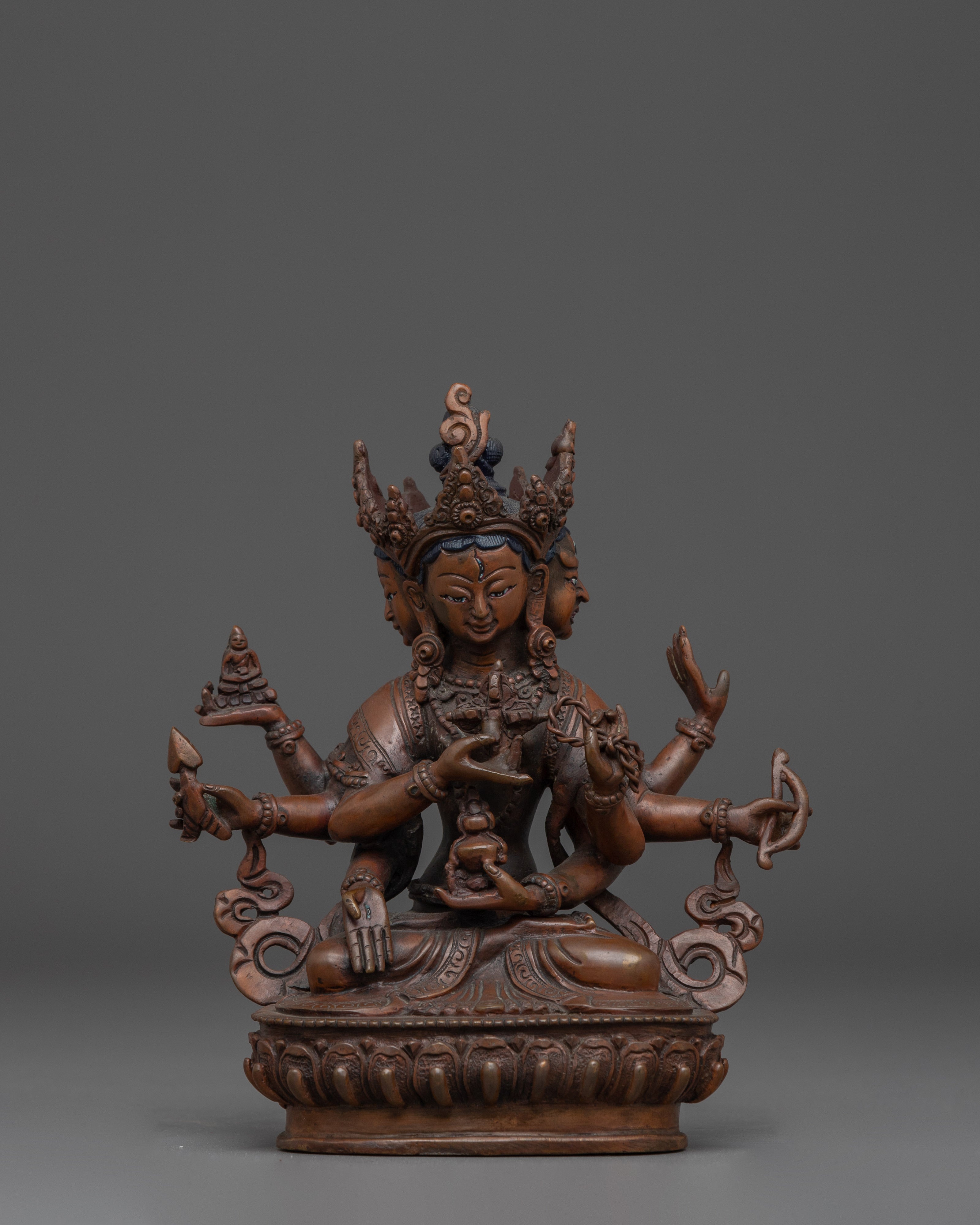 Oxidized Copper Namgyalma Statue | Symbol of Longevity and Prosperity
