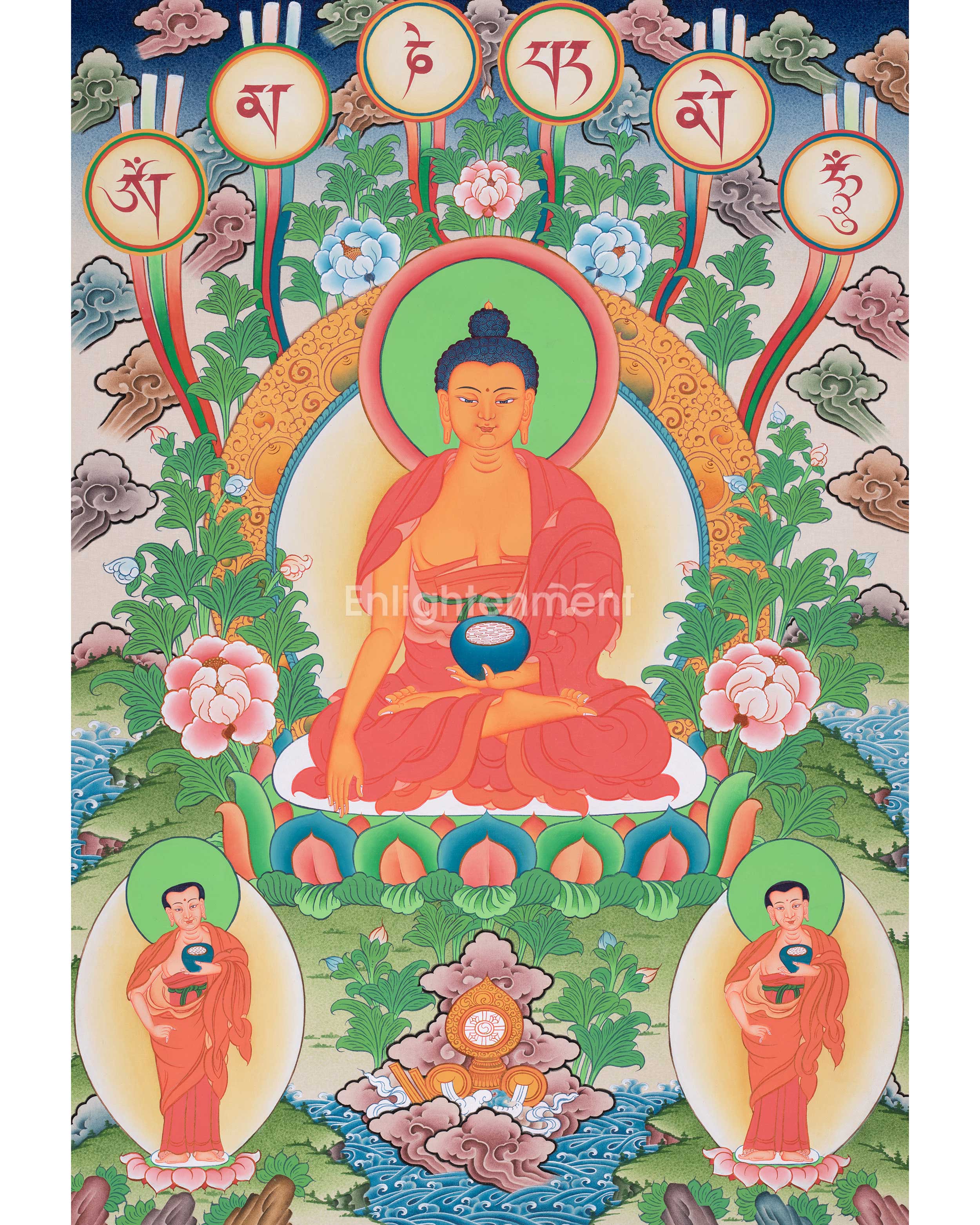 Buddha Shakyamuni Thangka with Other Deities