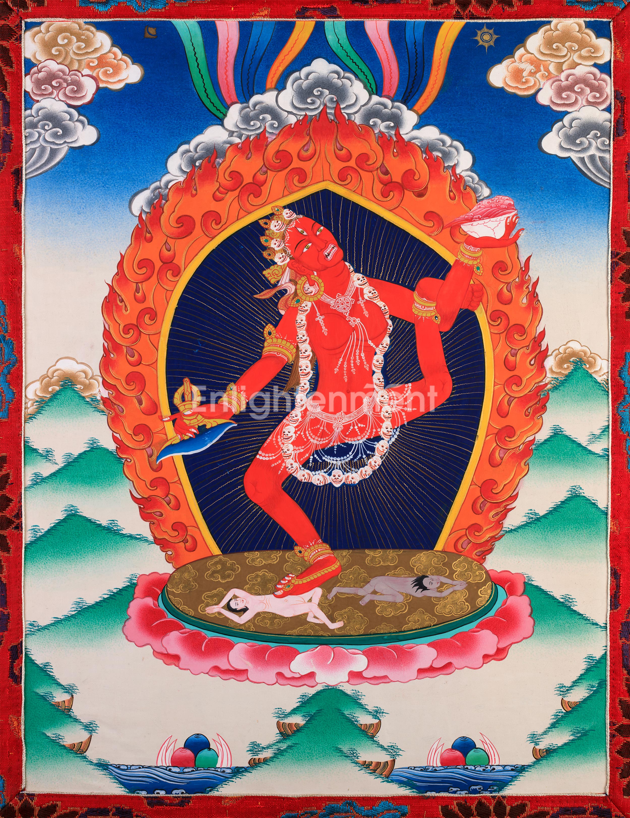 Vajrayogini Red Dakini Thangka | Fierce Wisdom and Empowerment
