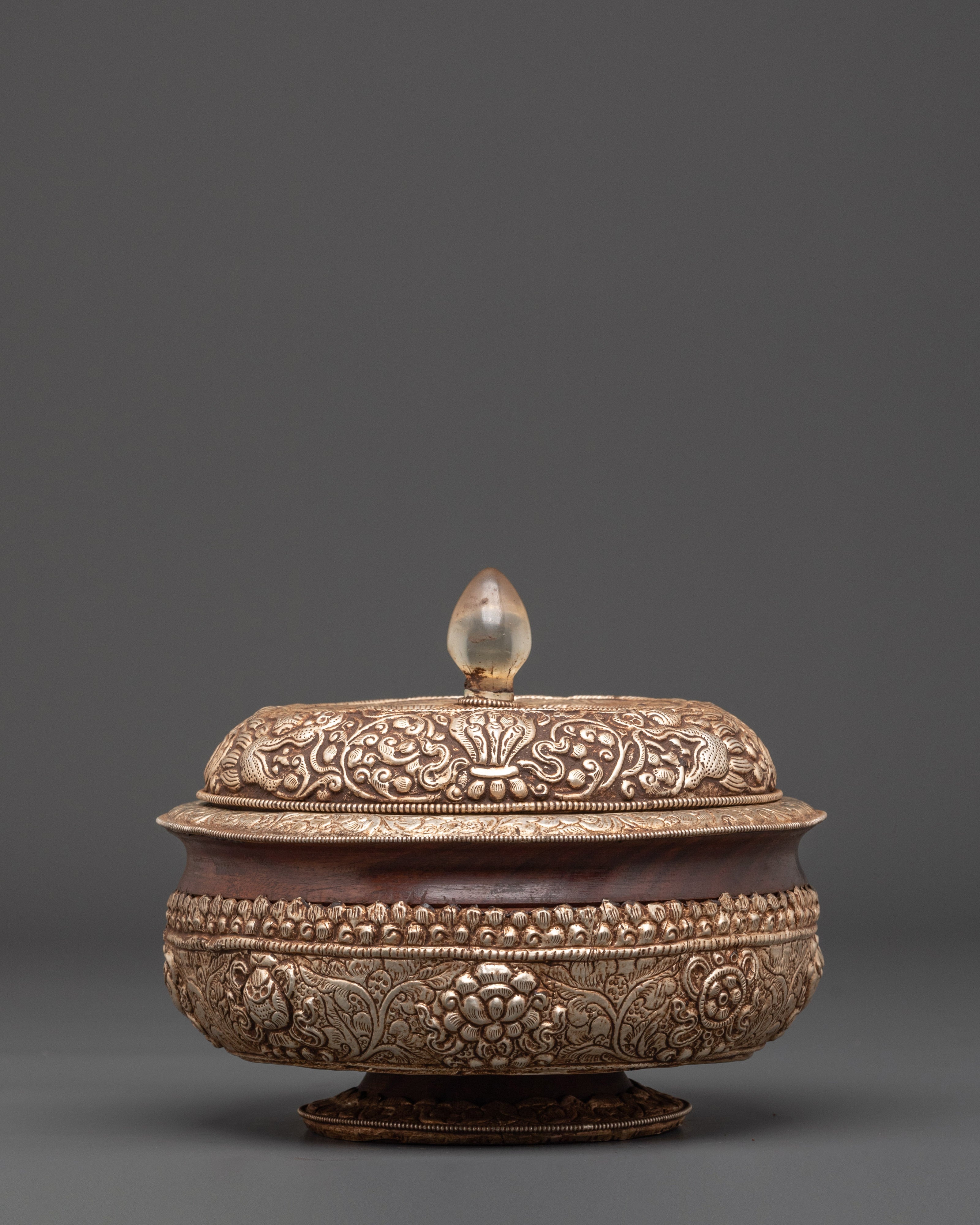Traditional White Metal Rice Pot