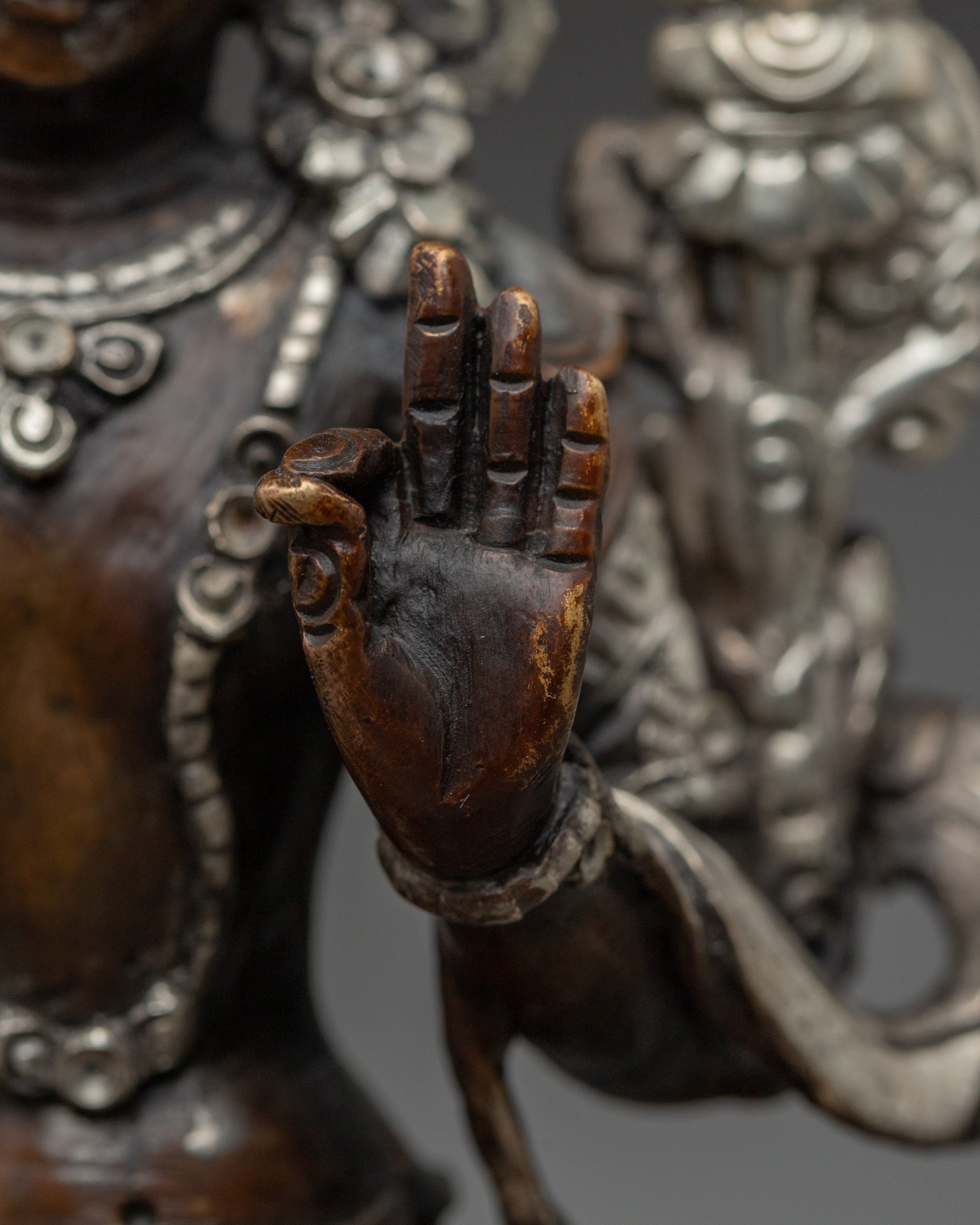 Black Oxidized Manjushri Statue | Embodiment of Wisdom