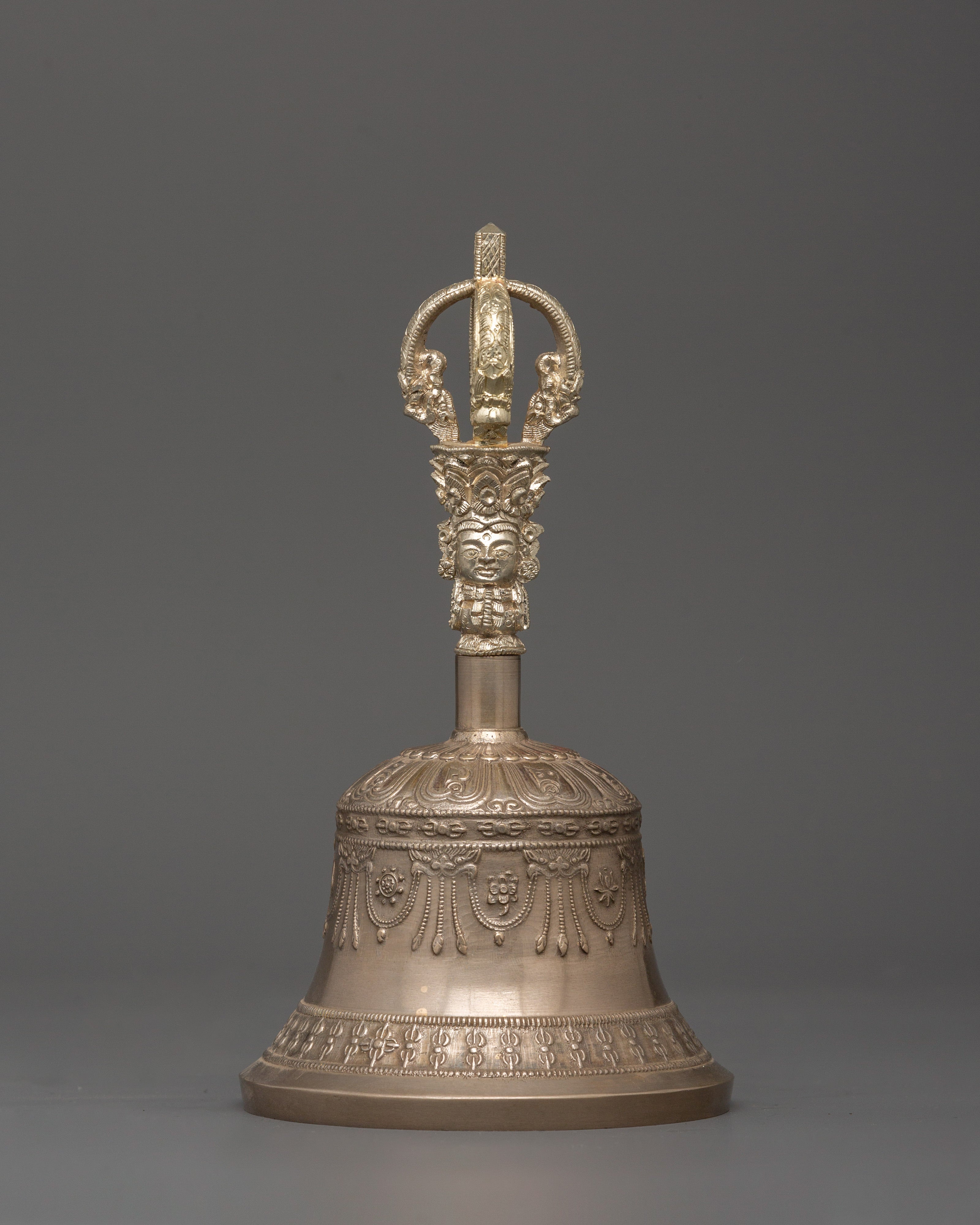 Tibetan Vajra & Bell Set | 7-Metal Bronze Buddhist Ritual Tools