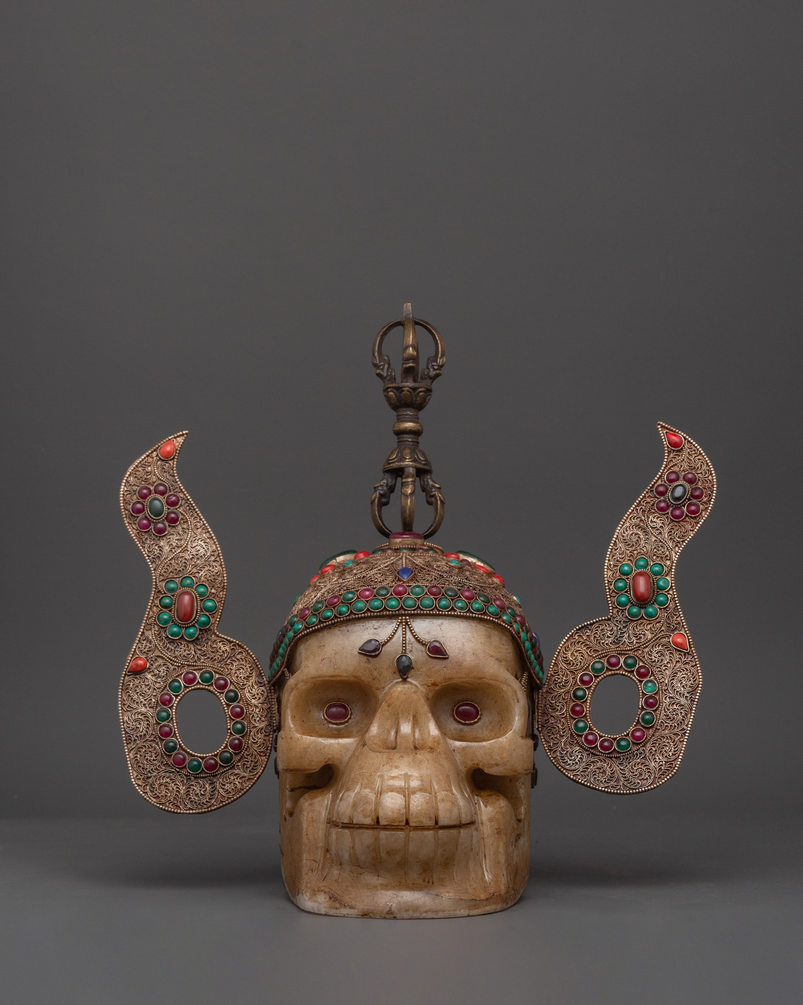 Mystic Skull Decor Copper Body with Silver Plating