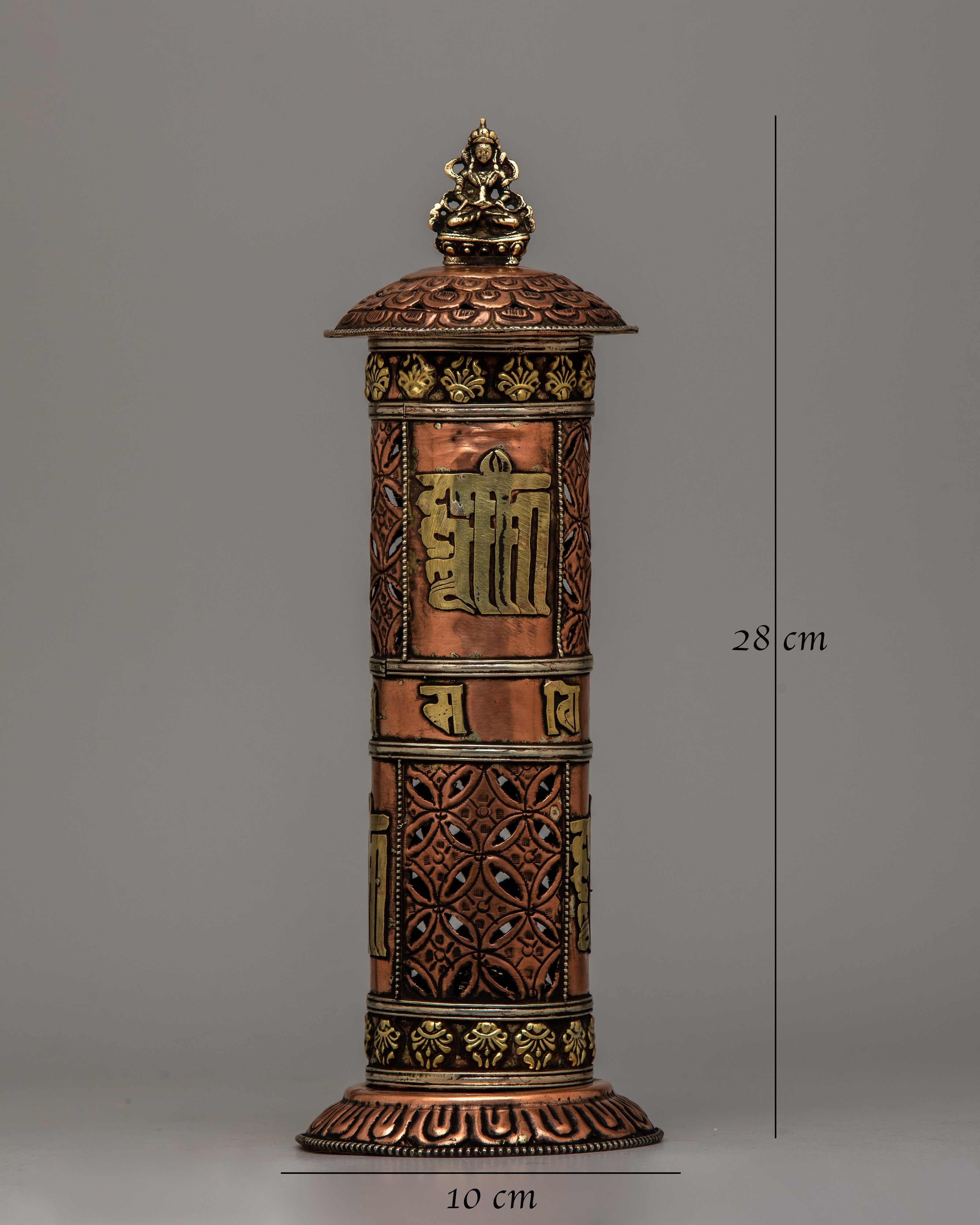 Vertical Copper Incense Burner | Elegant and Functional Décor for Aromatic Spiritual Practices