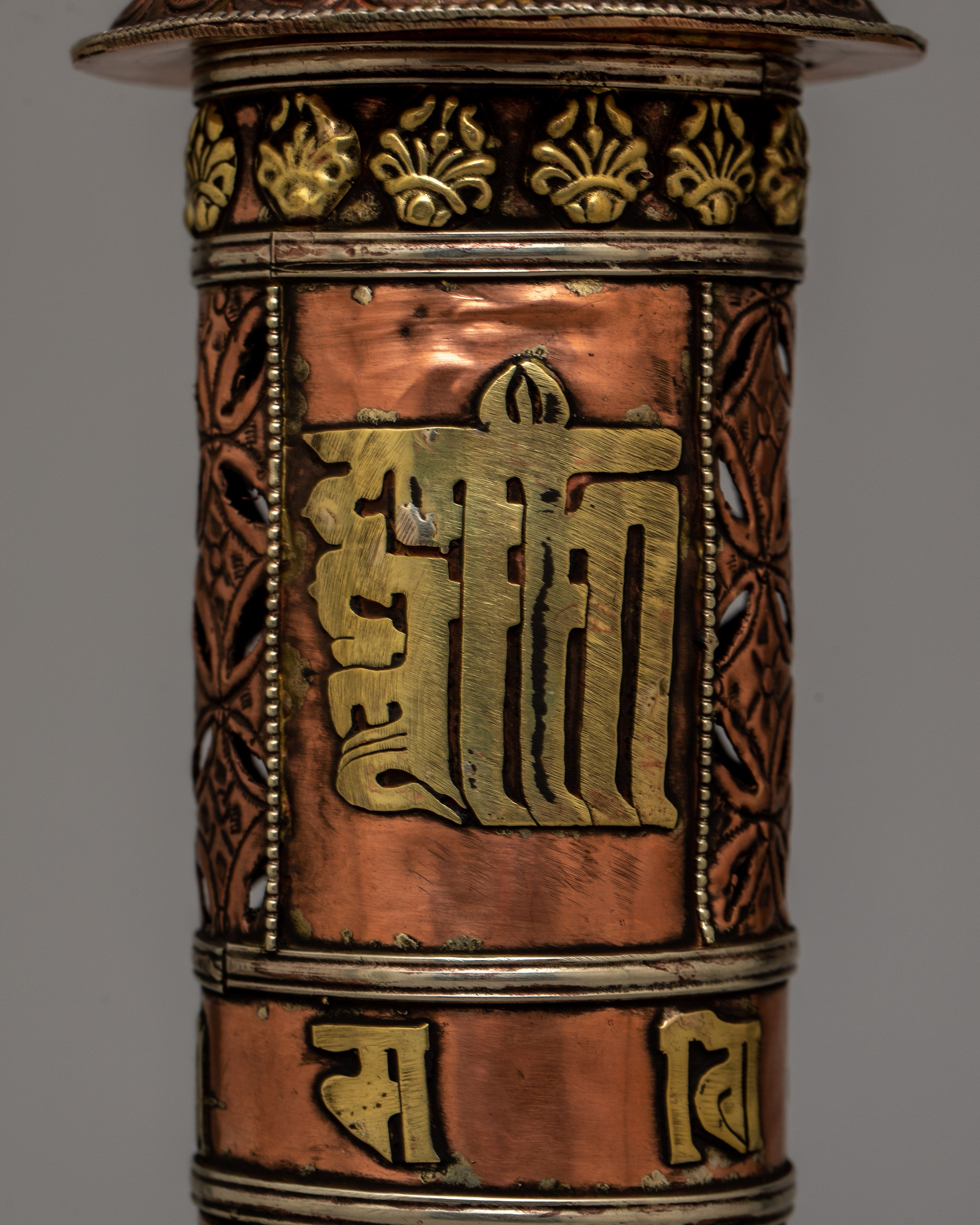 Vertical Copper Incense Burner | Elegant and Functional Décor for Aromatic Spiritual Practices