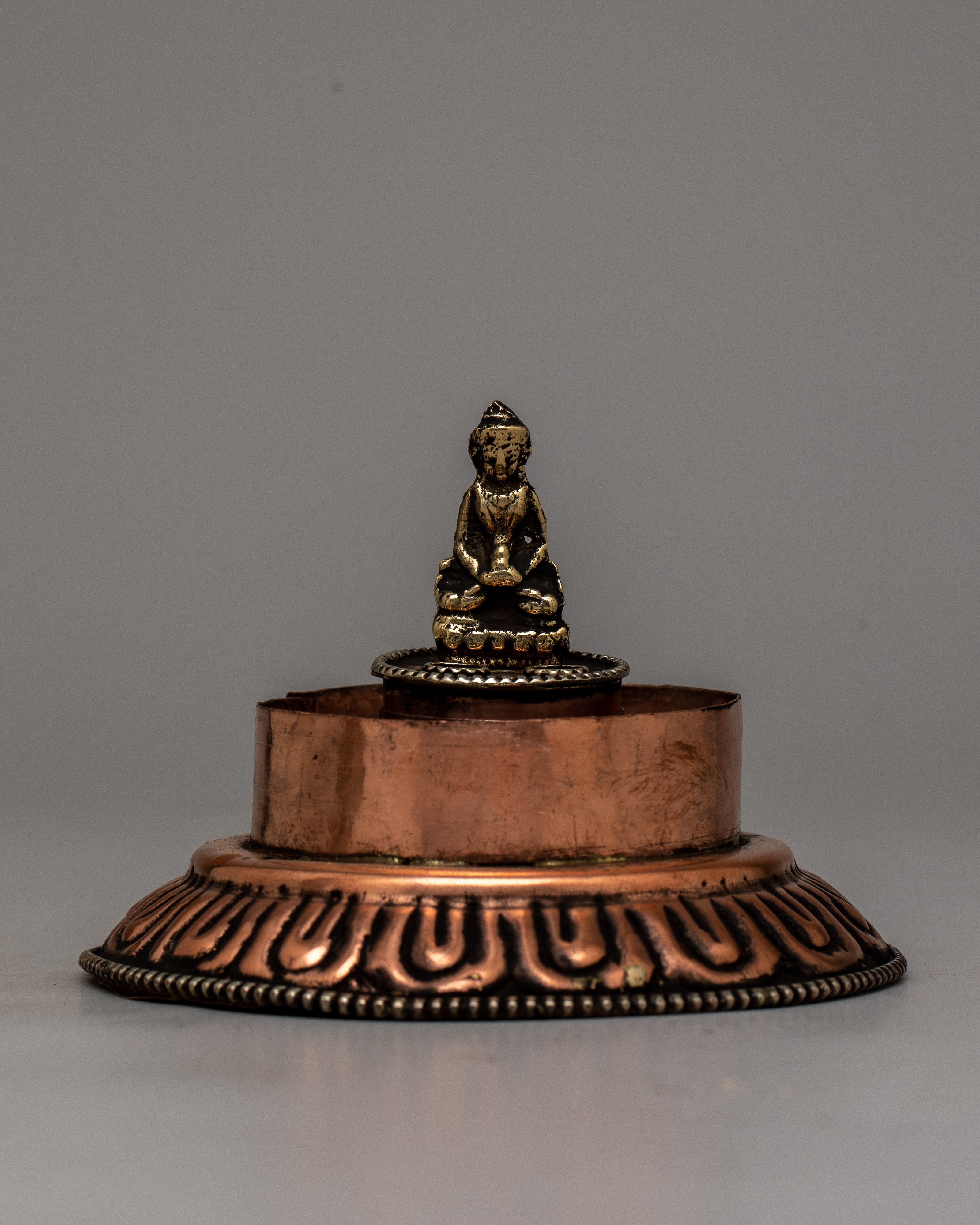 Vertical Copper Incense Burner | Elegant and Functional Décor for Aromatic Spiritual Practices
