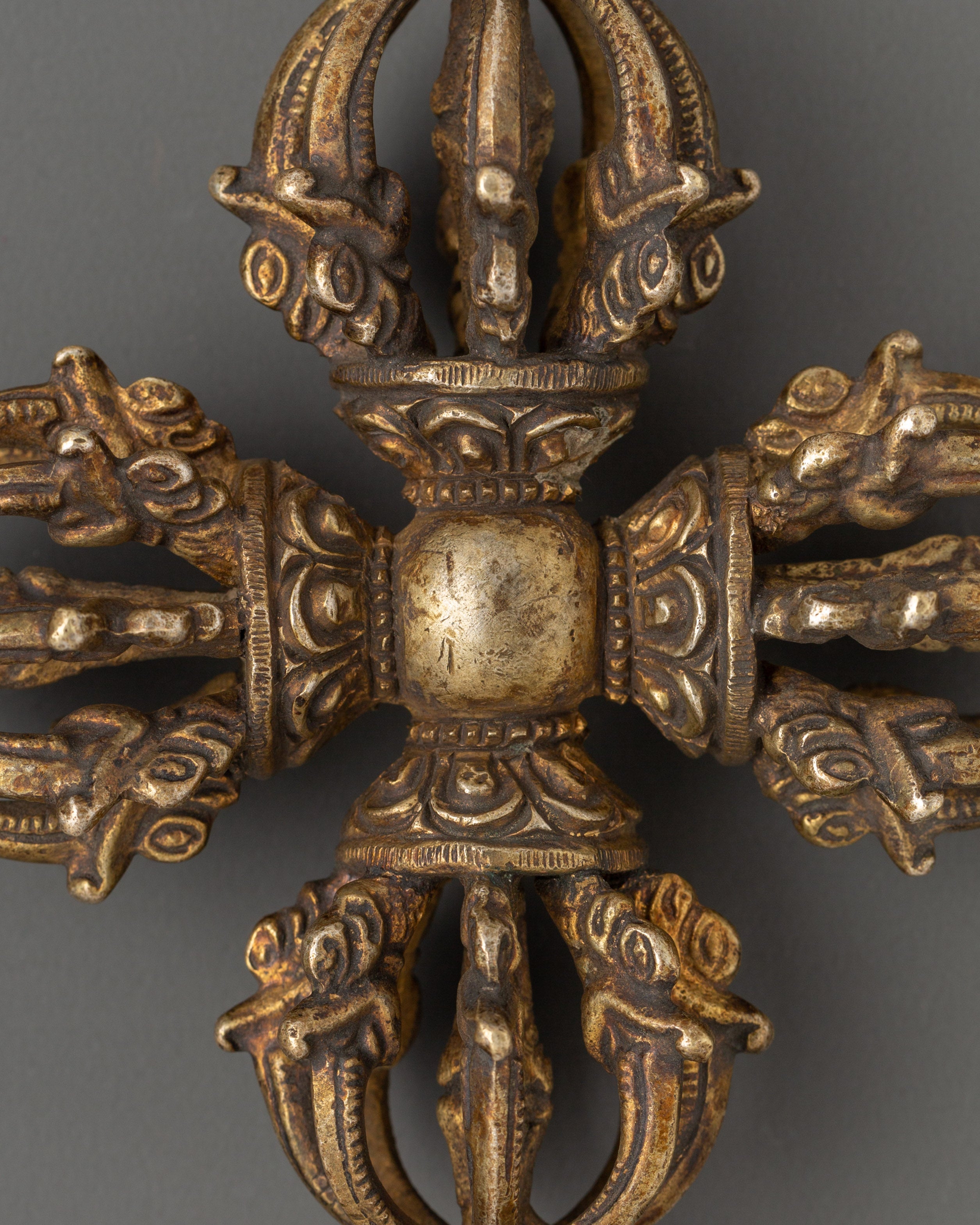 Tantric Bishwo Vajra Spiritual Tool | Handcrafted Copper Ritual Vajra