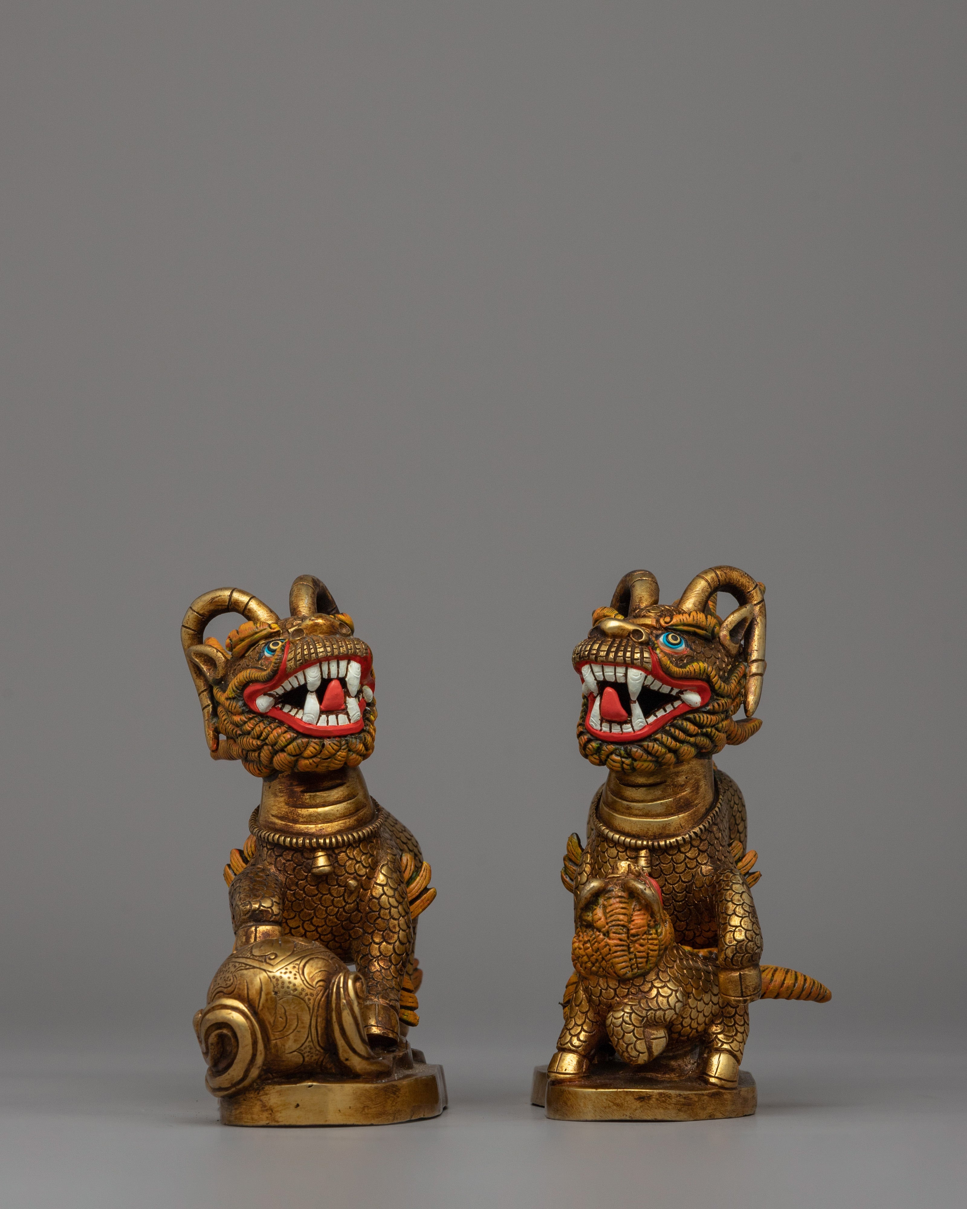 Ferocious Lion Statues