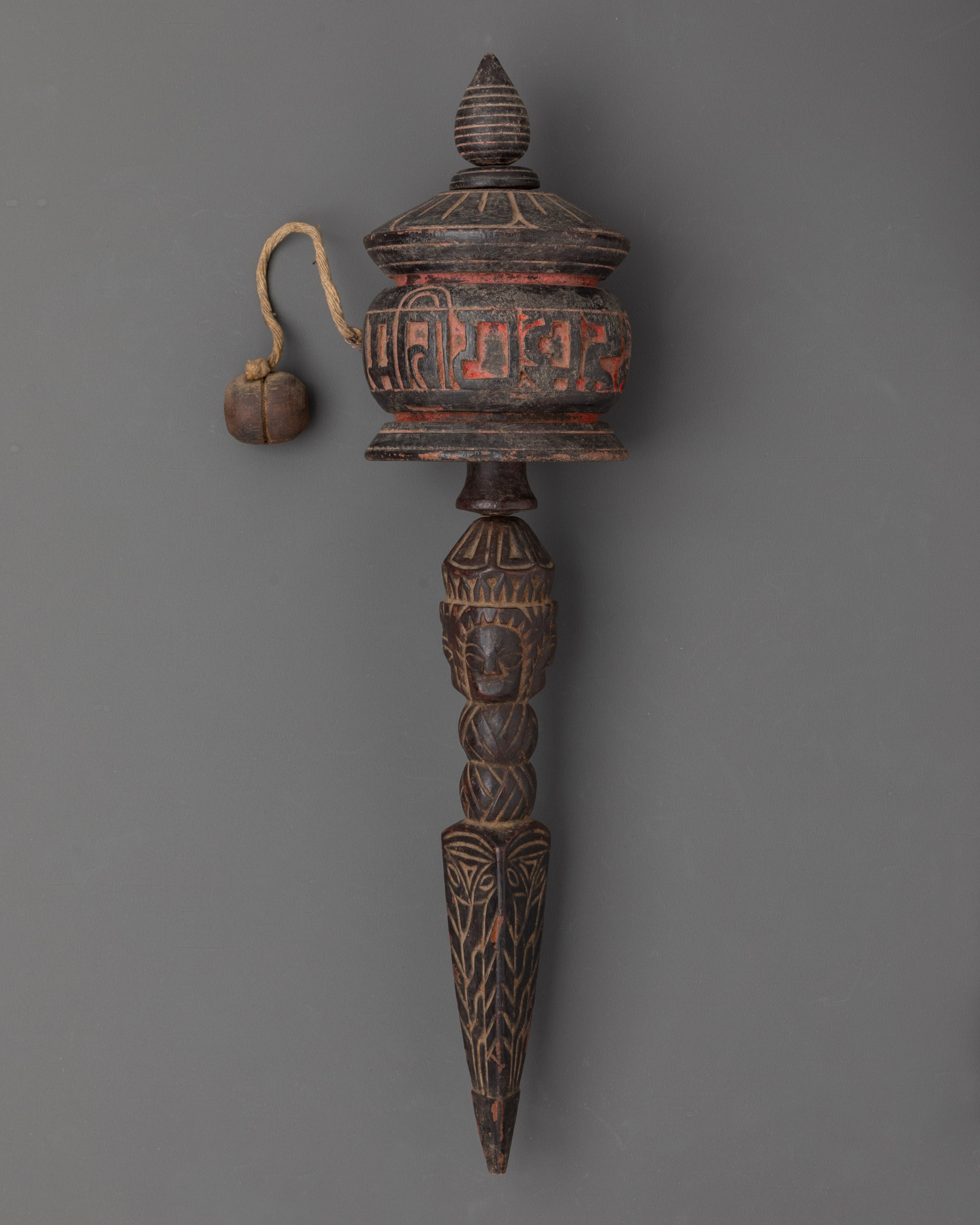 Buddhist Wooden Prayer Wheel