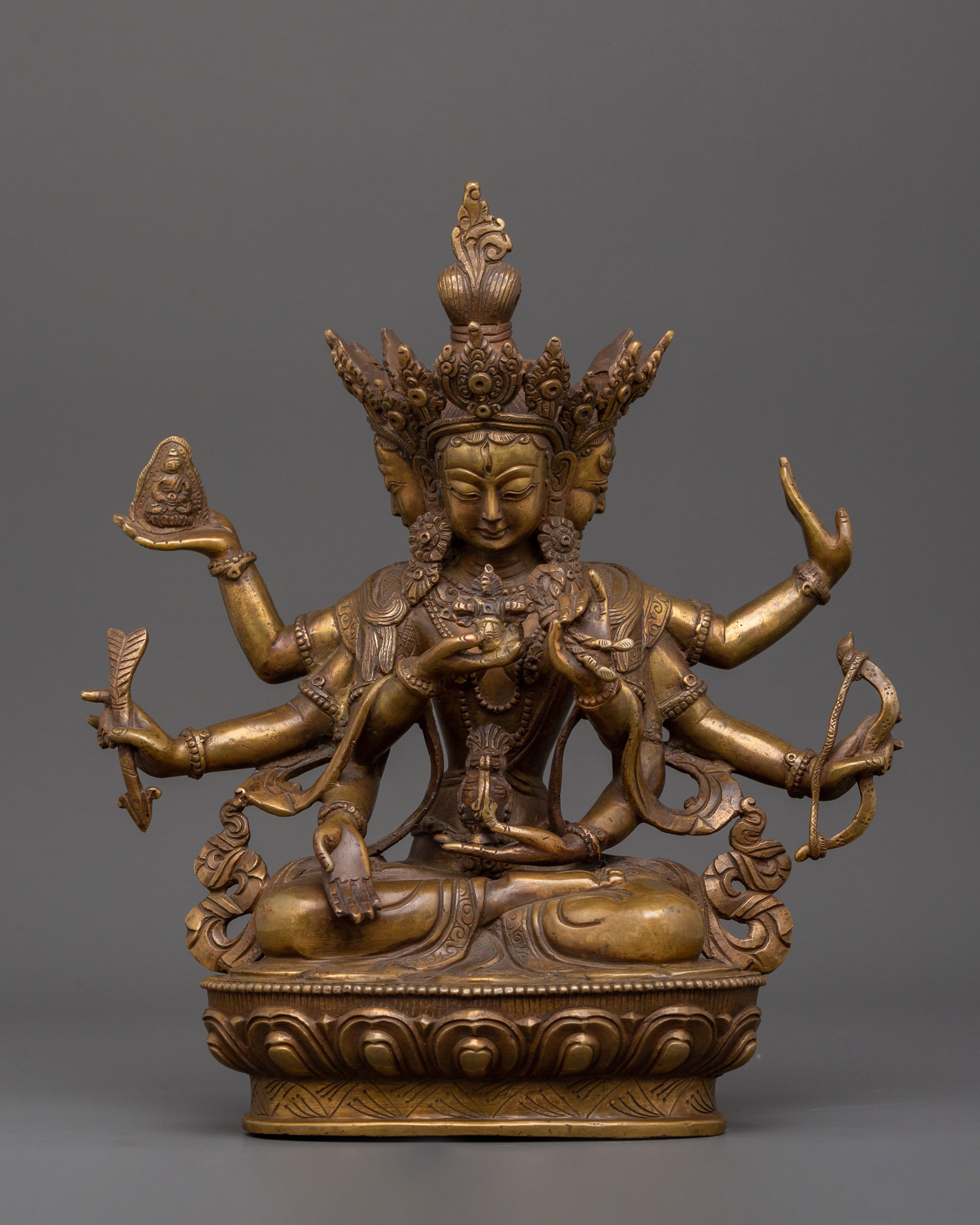 Antique Copper Namgyalma Statue