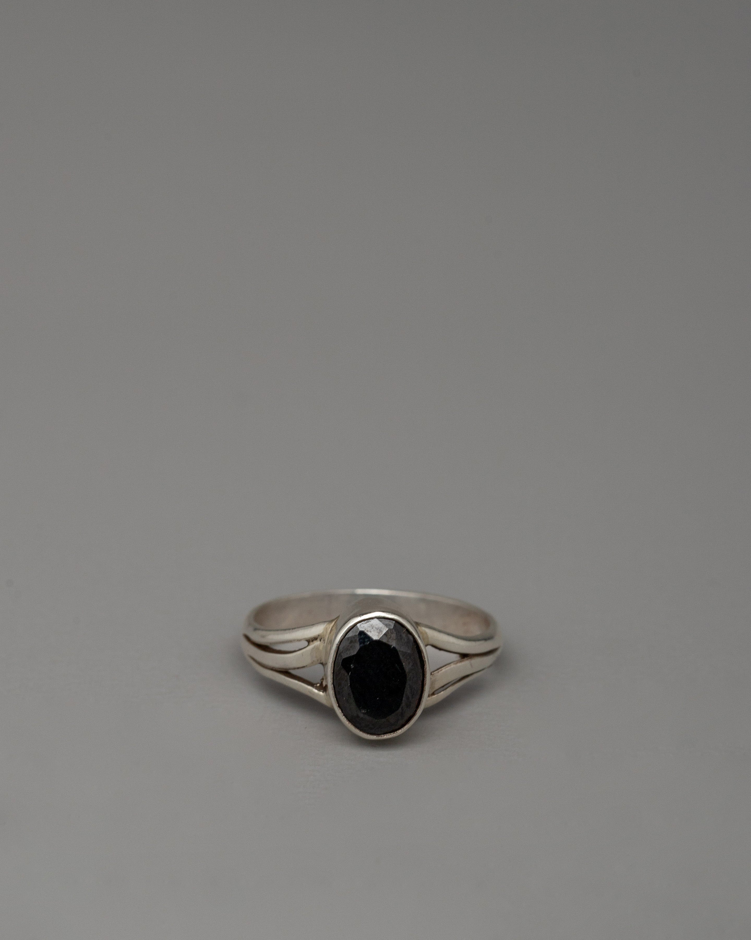 Silver Ring with Artificial Stone