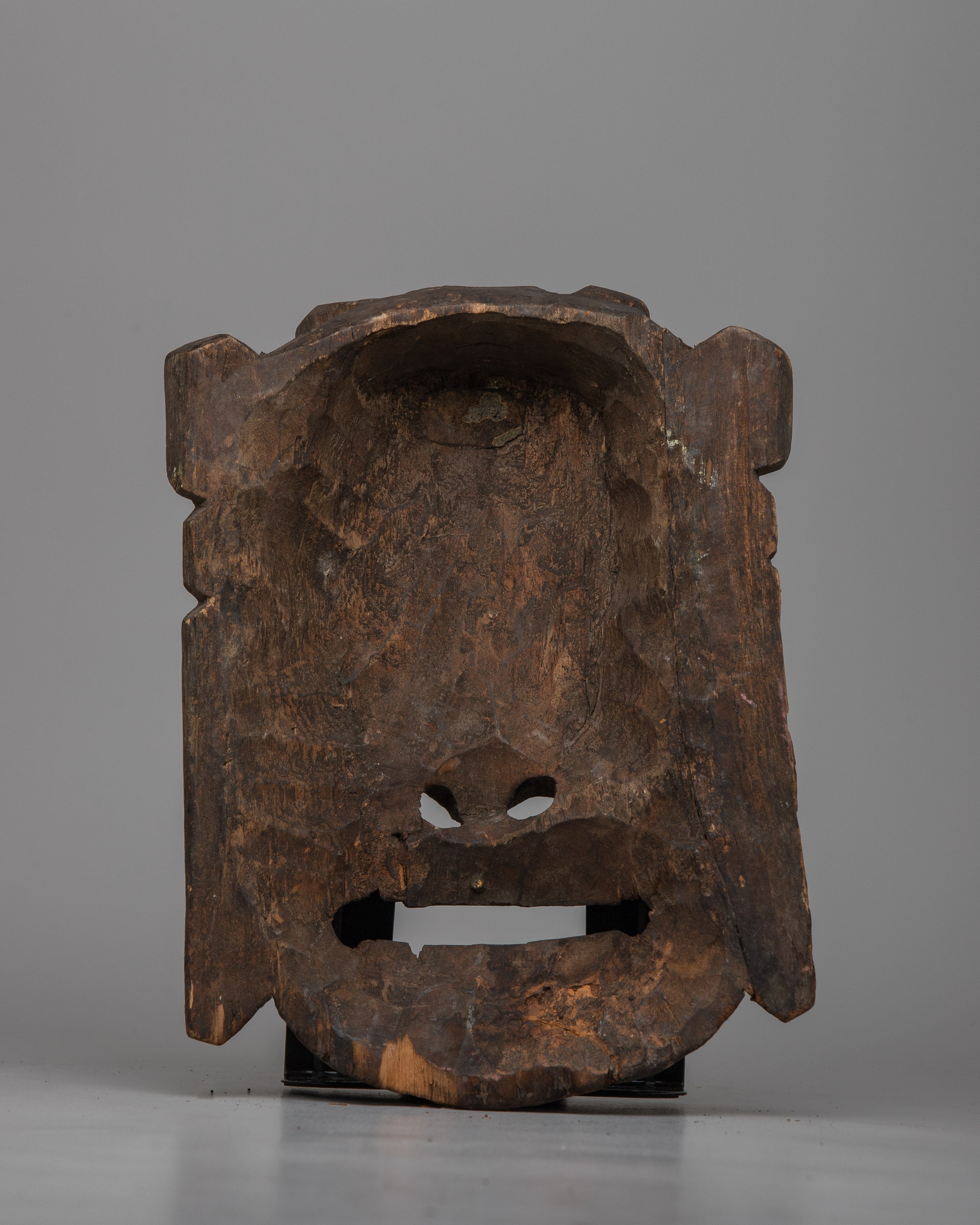 Mahakala Vintage Mask | Handcrafted Wooden Carving of Spiritual Powe