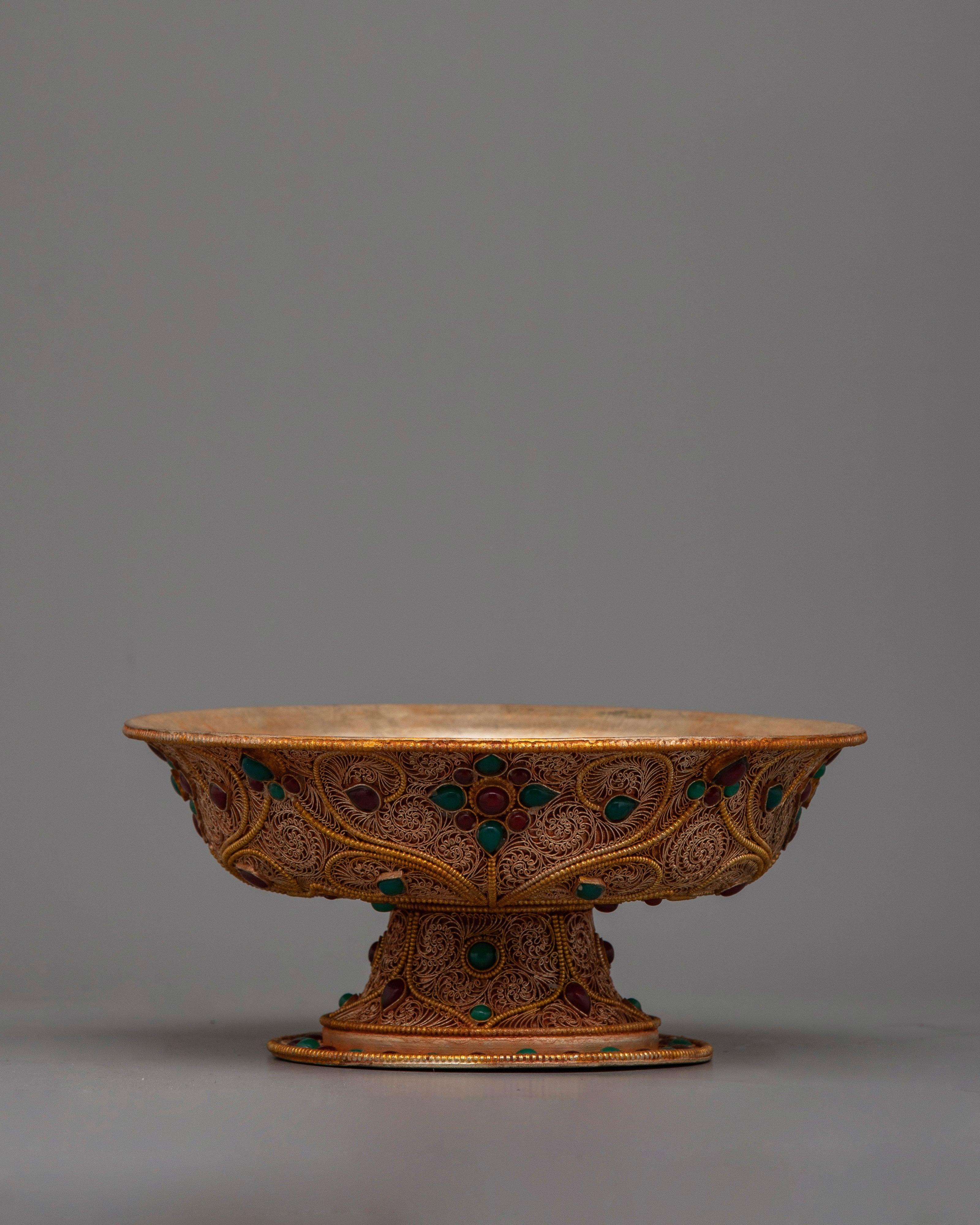 Gold Plated Serkyem Set | Spiritual Purity and Reverence in Tibetan Tradition